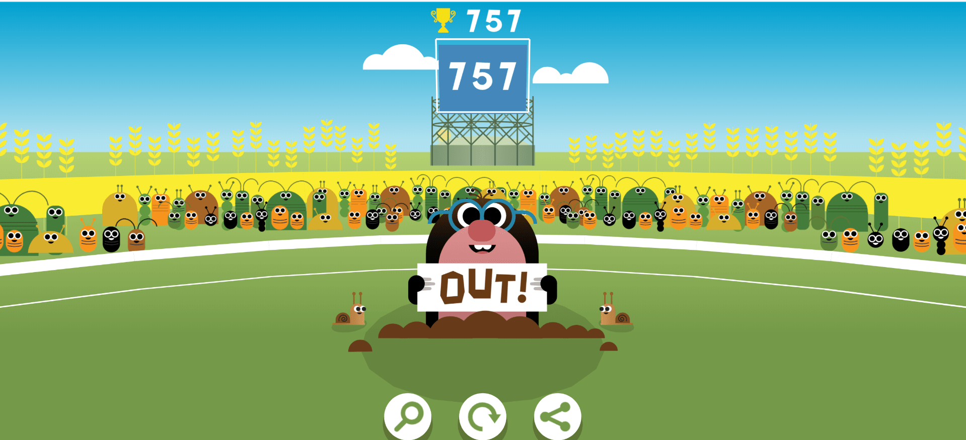 Google doodle cricket high score... r/google