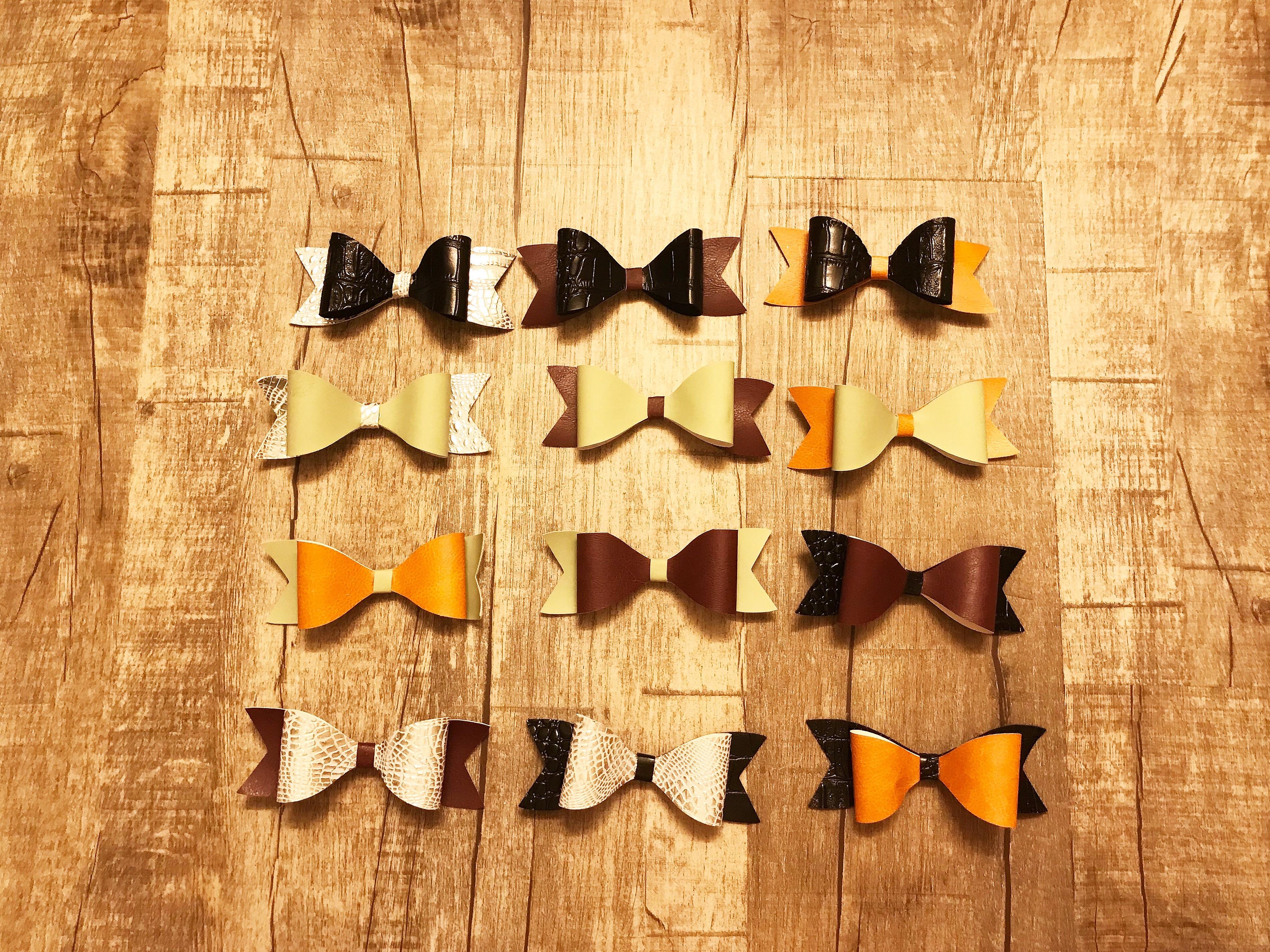 Faux Leather Bows made with my Explore One r/cricut