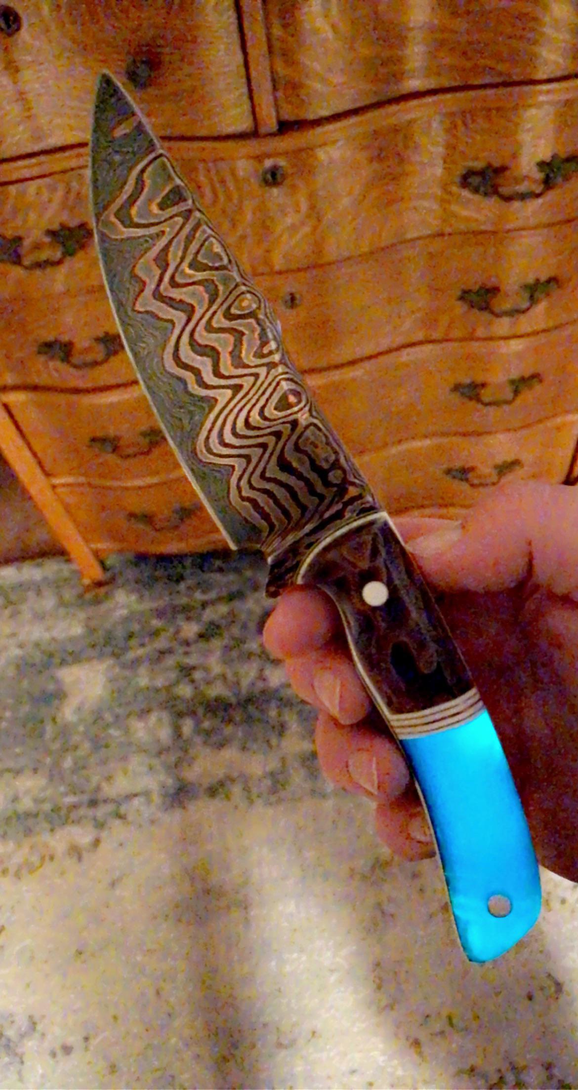 Coppermascus made by Baker and Tool. Knife made by Allen Matthews