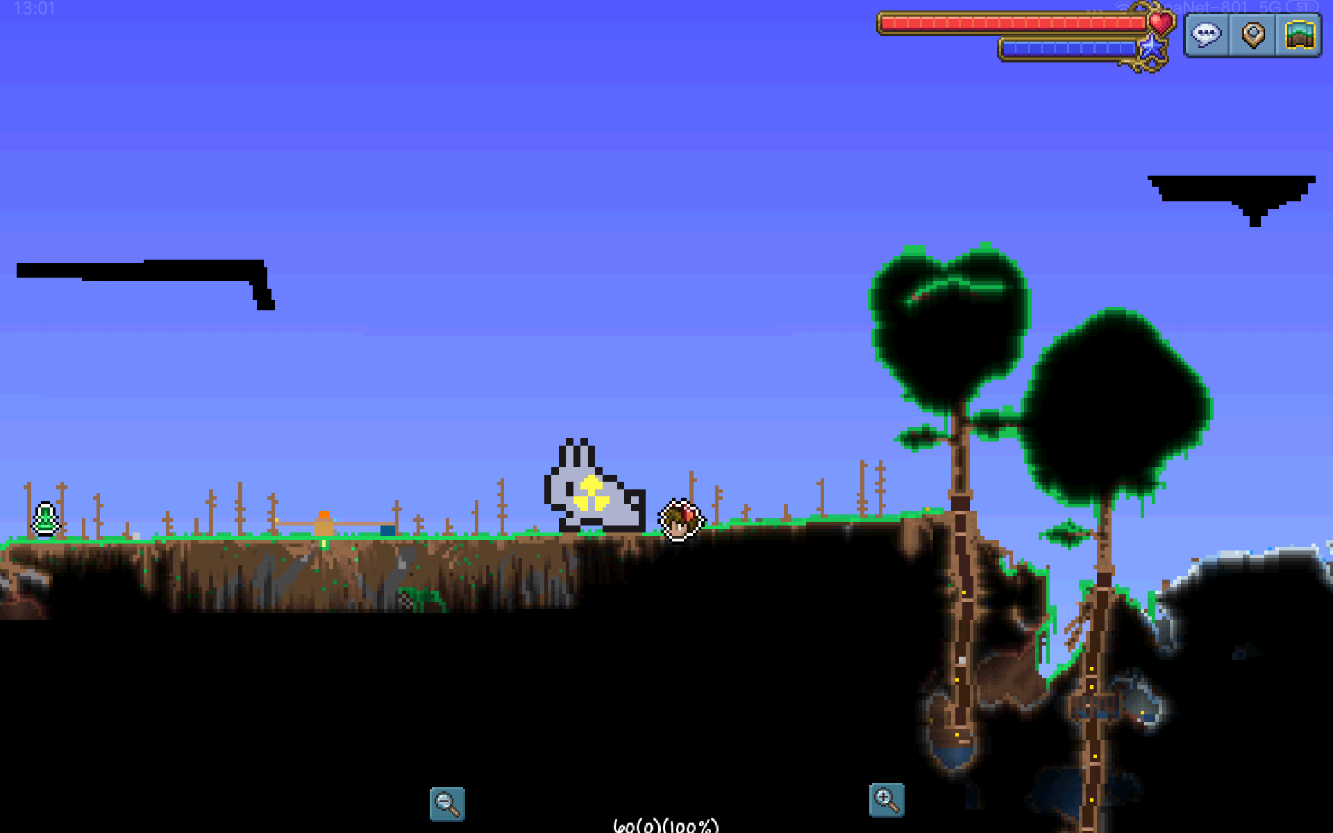 I build a bunny statues r/Terraria