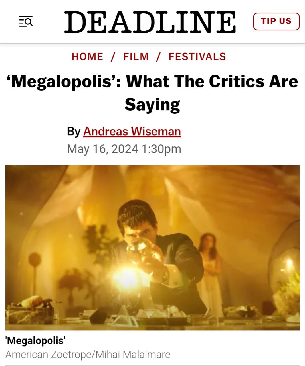 Deadline What the Critics are Saying r/adamdriverfans