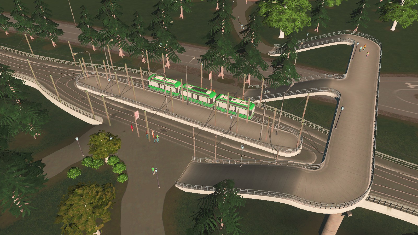 A high speed tram/light rail stop concept r/CitiesSkylines