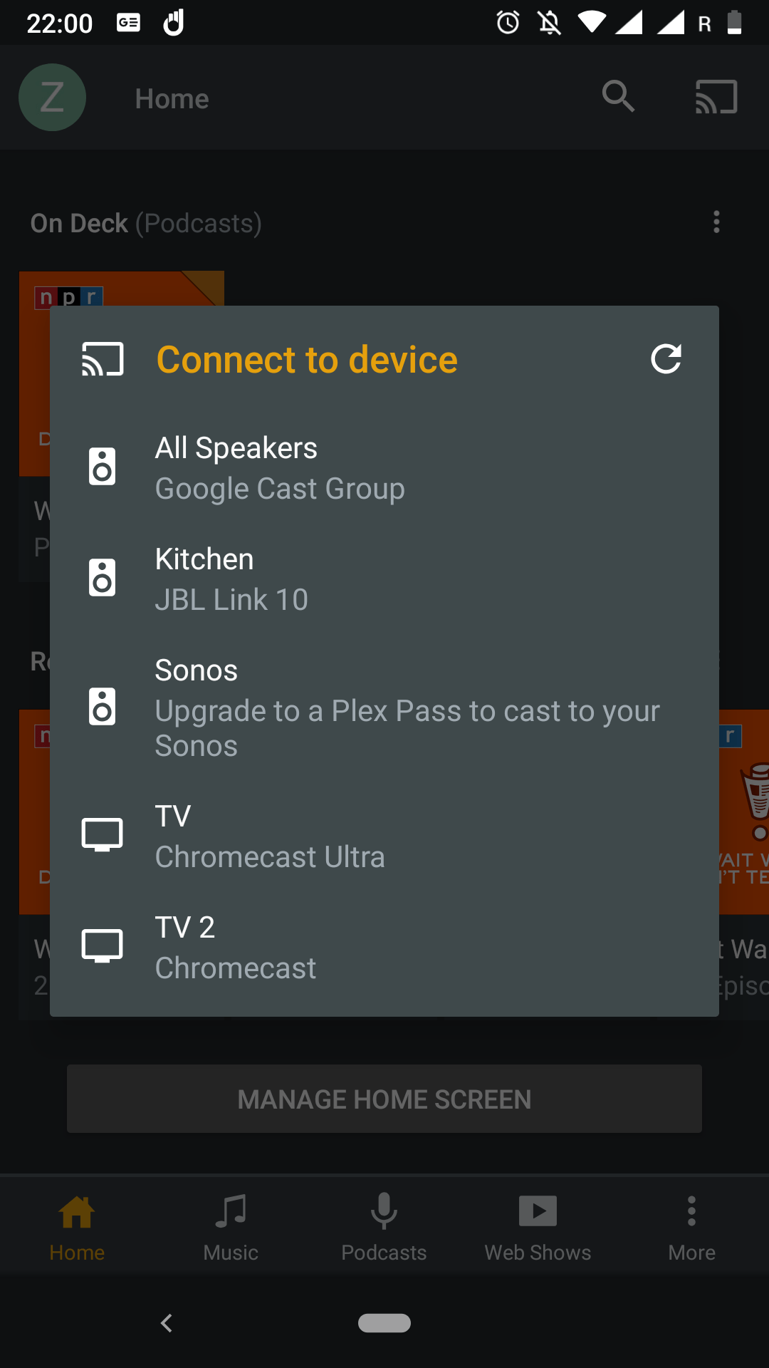 How to remove cast to Sonos? r/PleX