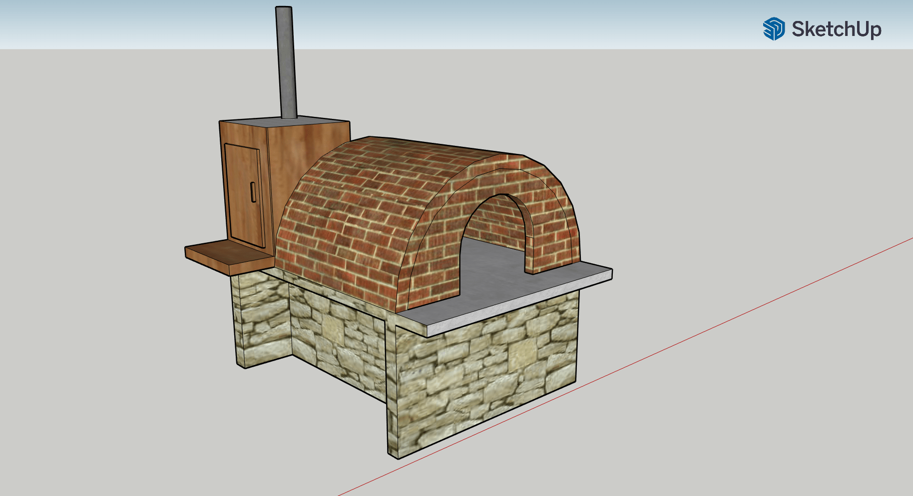 1st draft of a pizza oven / smoker combo i plan to build next year