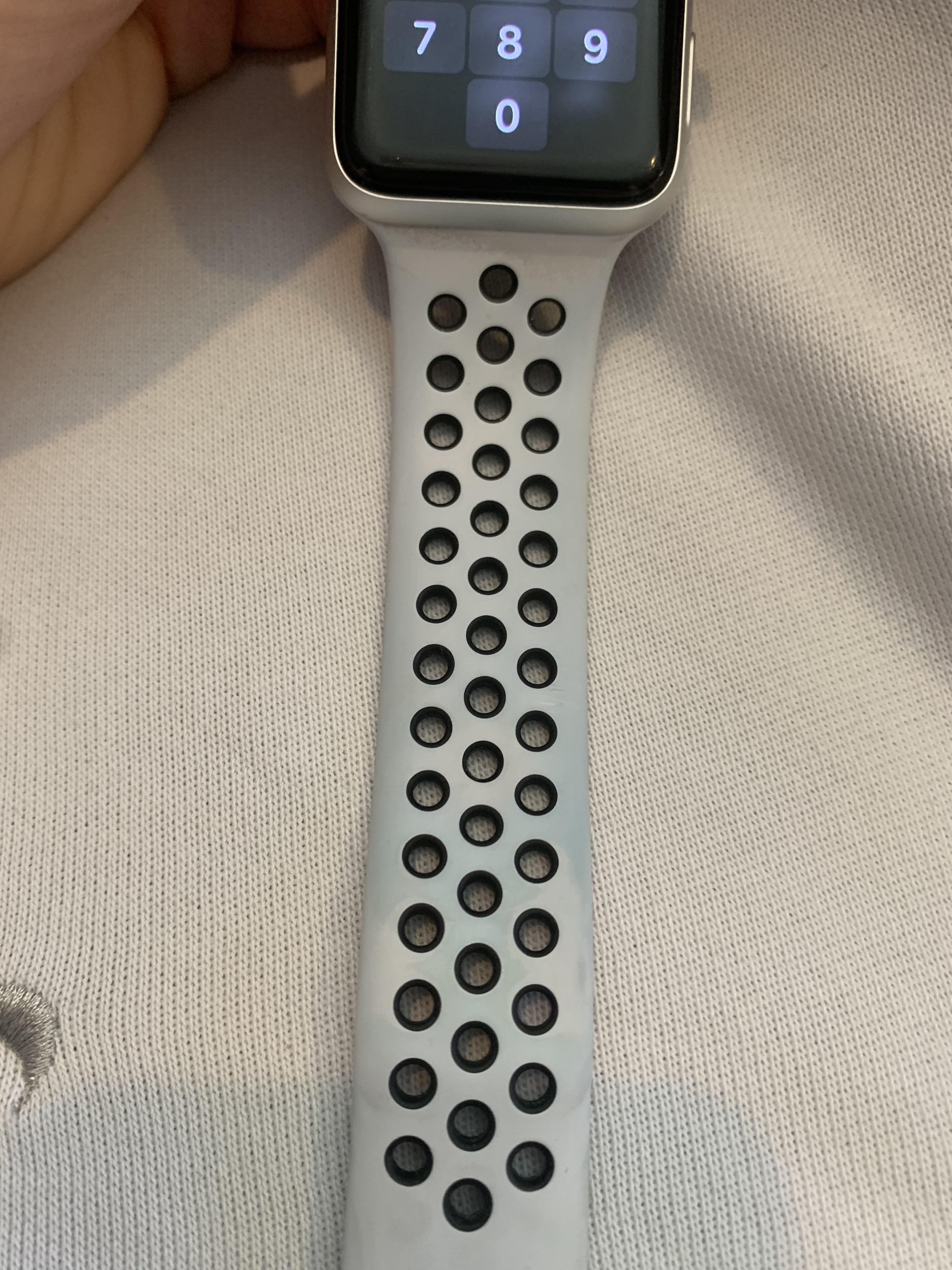 Anyone know how to clean the discoloration in the sport band for my Nike Apple Watch? r/AppleWatch