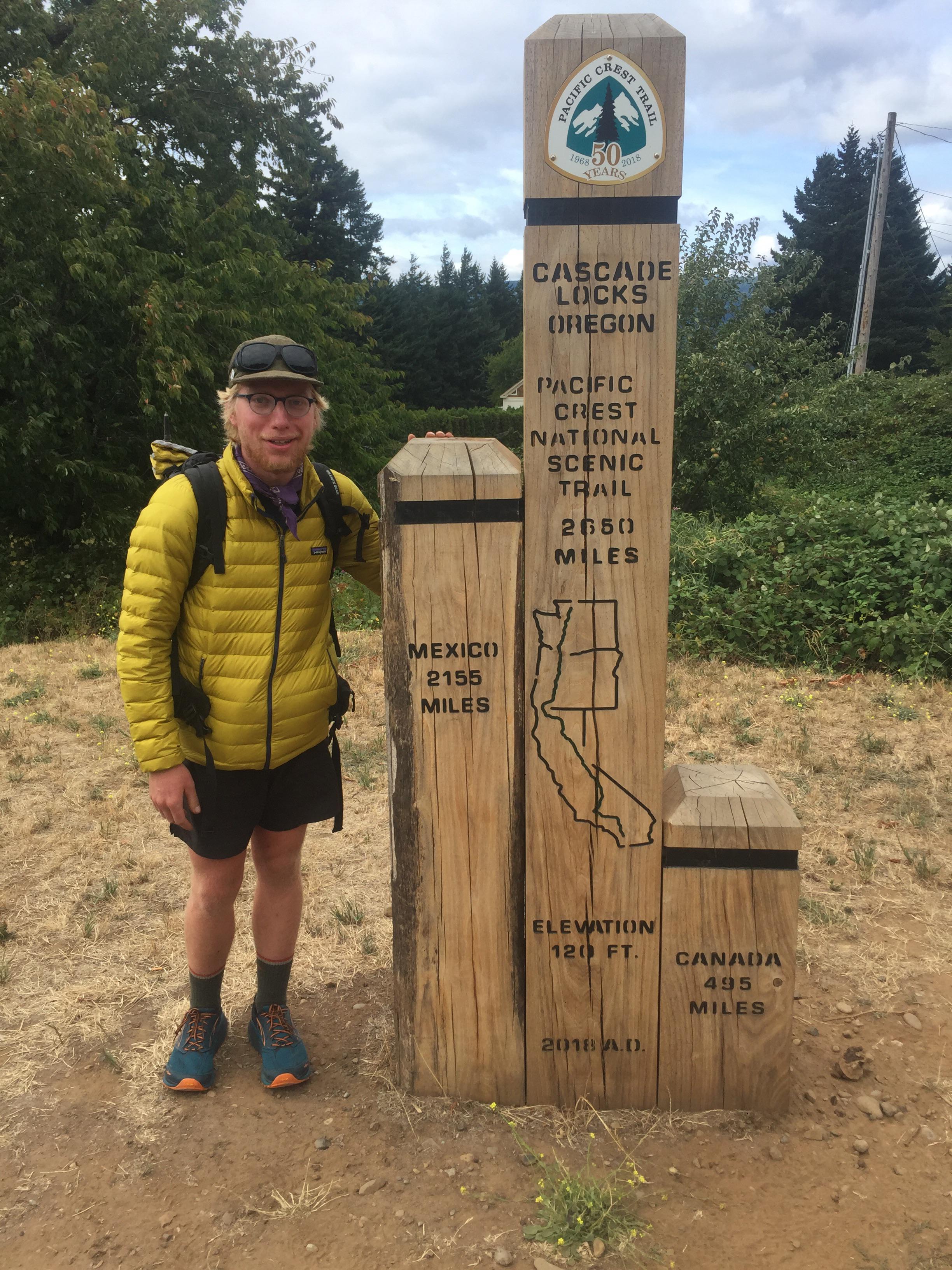 Just arrived at the OregonWashington Border on the Pacific Crest Trail