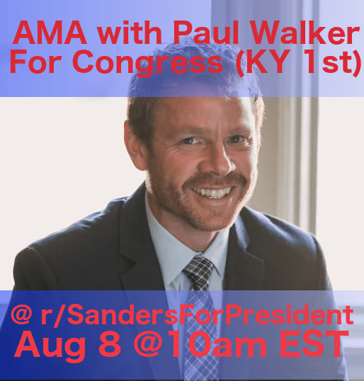 Join us for an AMA on r/SandersForPresident with Paul Walker running