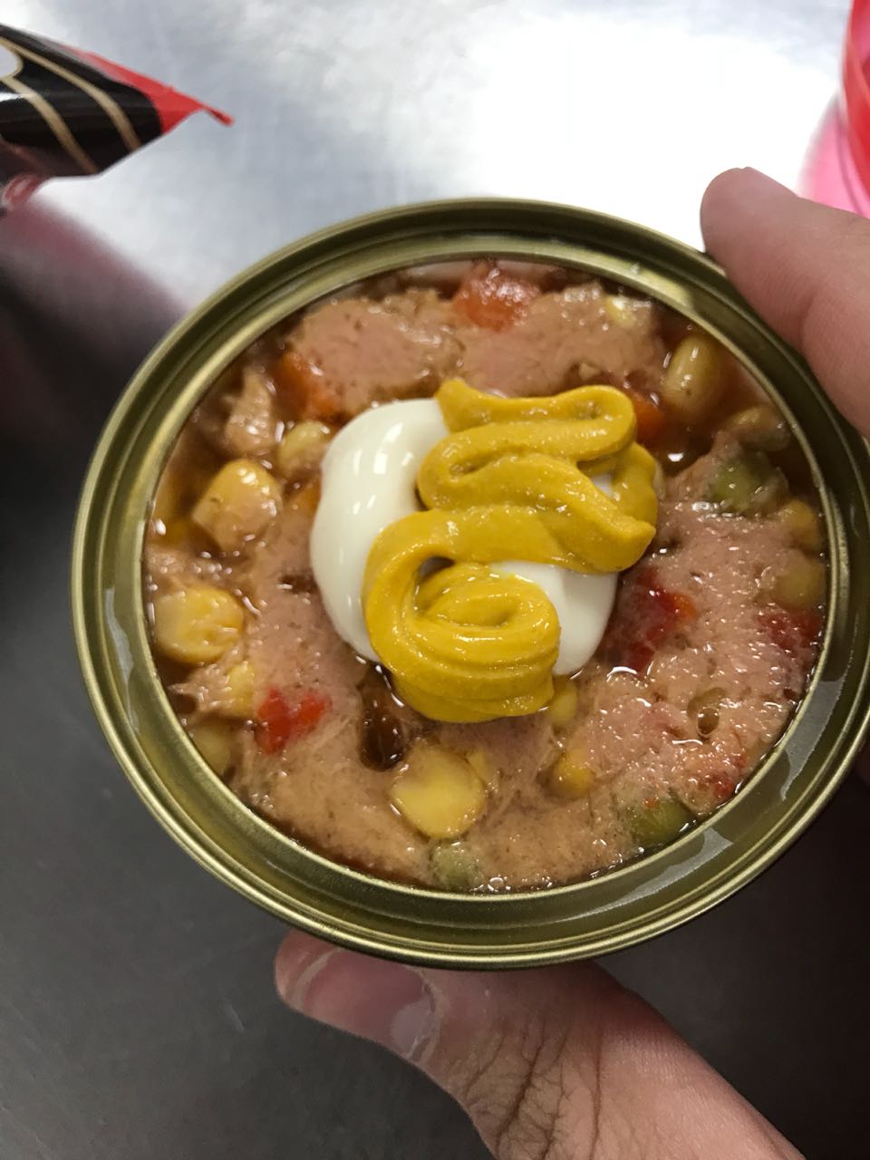 Canned tuna salad with some mayo and mustard r/shittyfoodporn