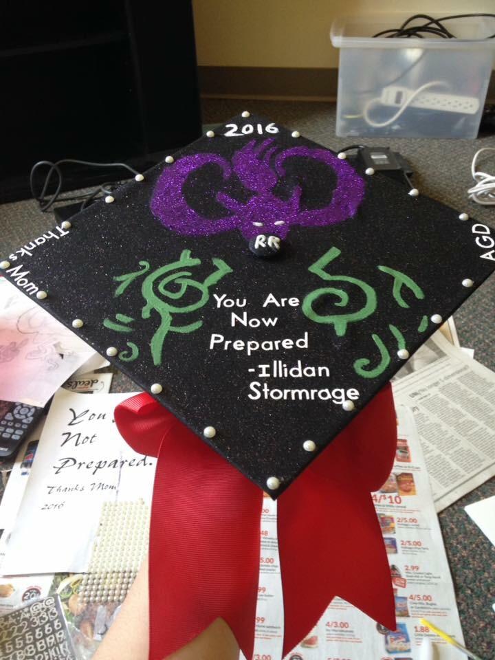 My graduation cap from college, let’s just say it made some parents
