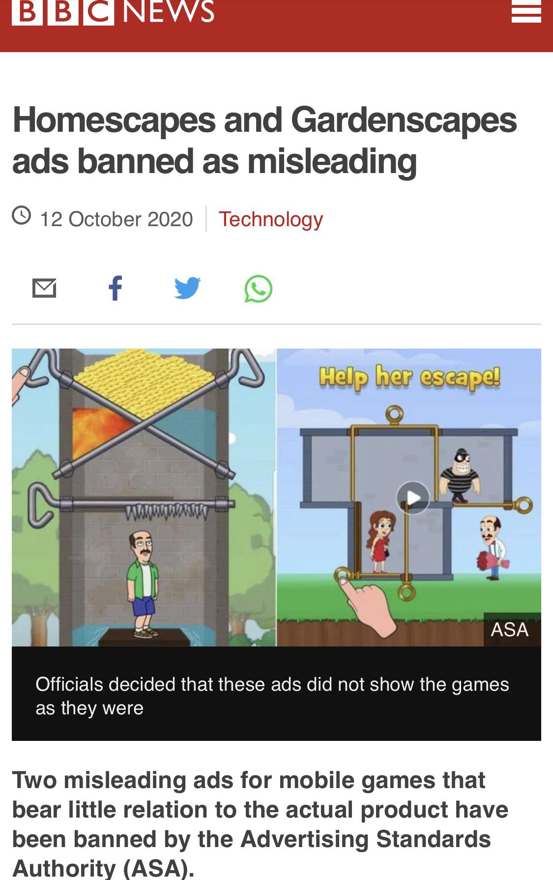 Comrades Rejoice! Homescapes and Gardenscapes Ads banned in the UK as