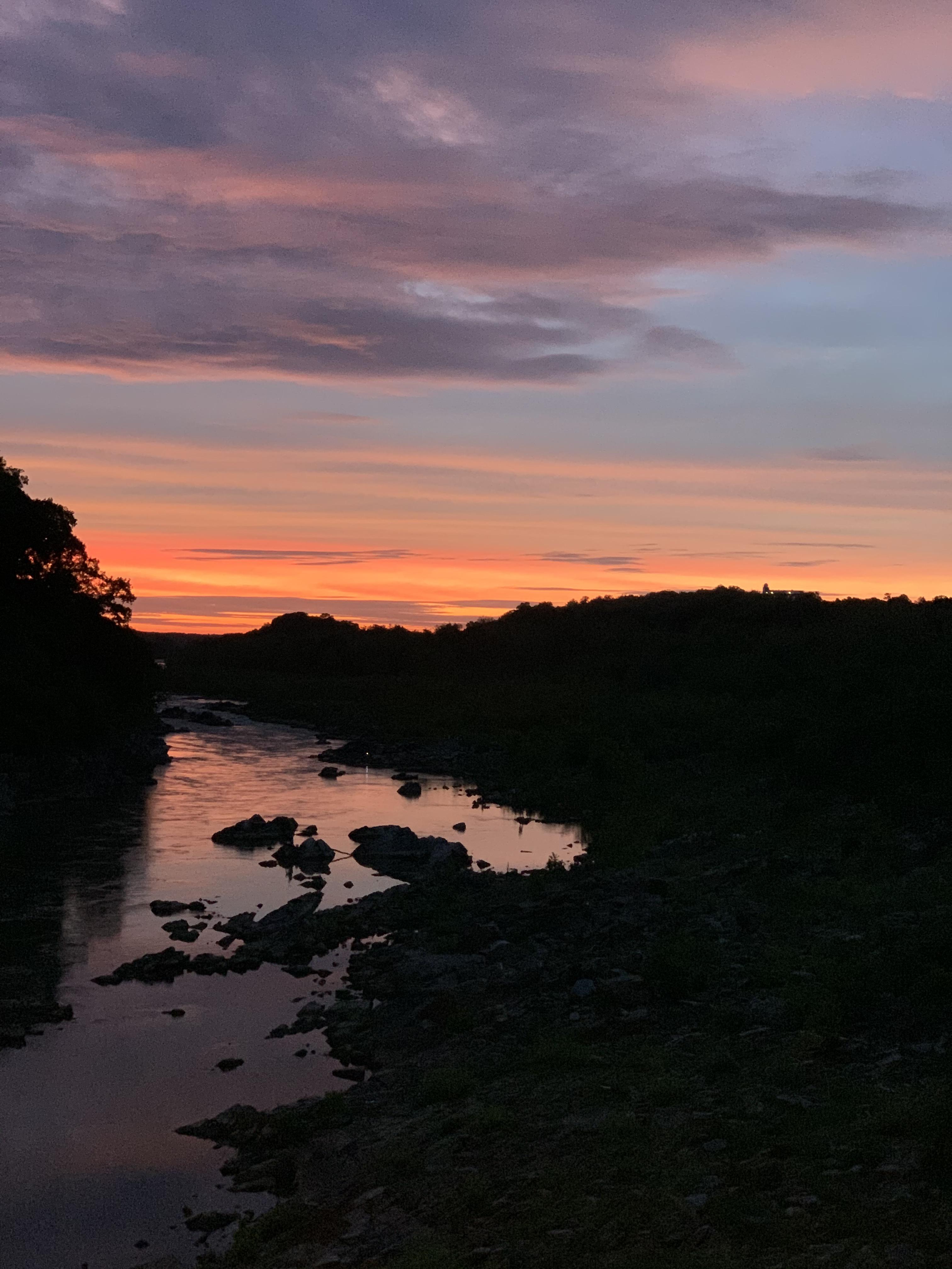 Potomac River and Maryland in the near distance from the Chain Bridge