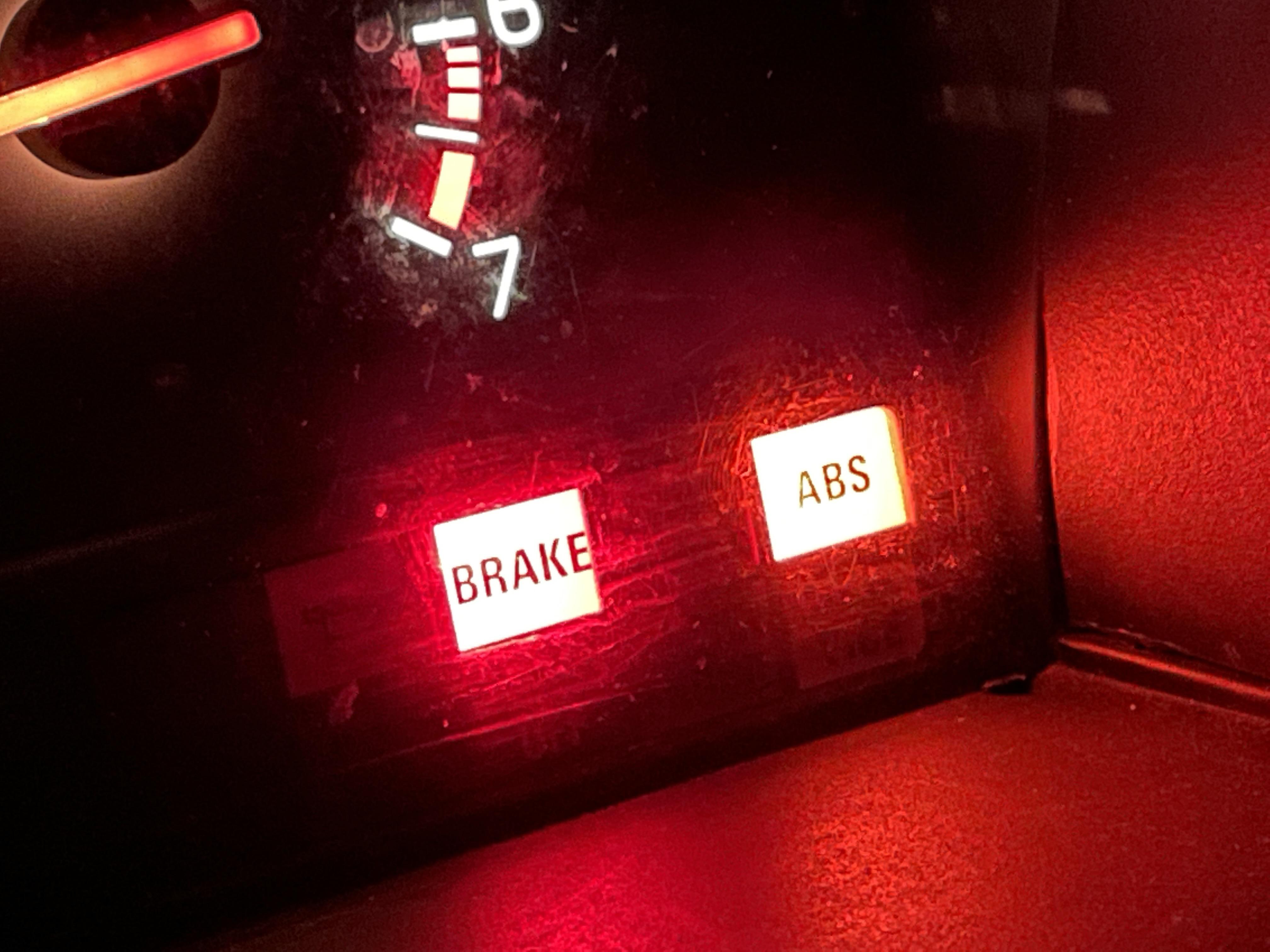 My BRAKE warning is always on, ABS light comes on intermittently — I