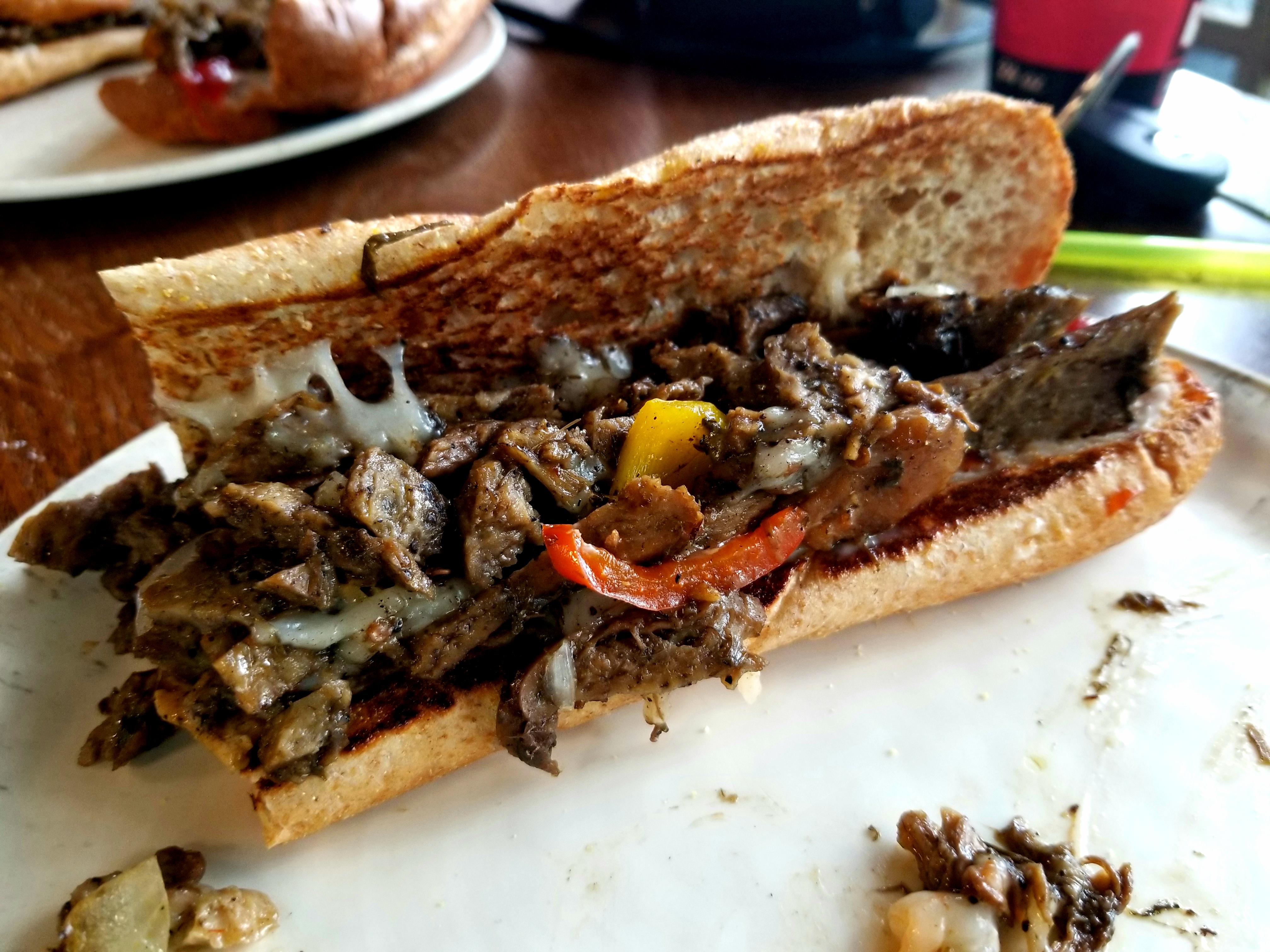 Vegan Seitan Philly Cheesesteak, Hibiscus Cafe Philadelphia PA (best