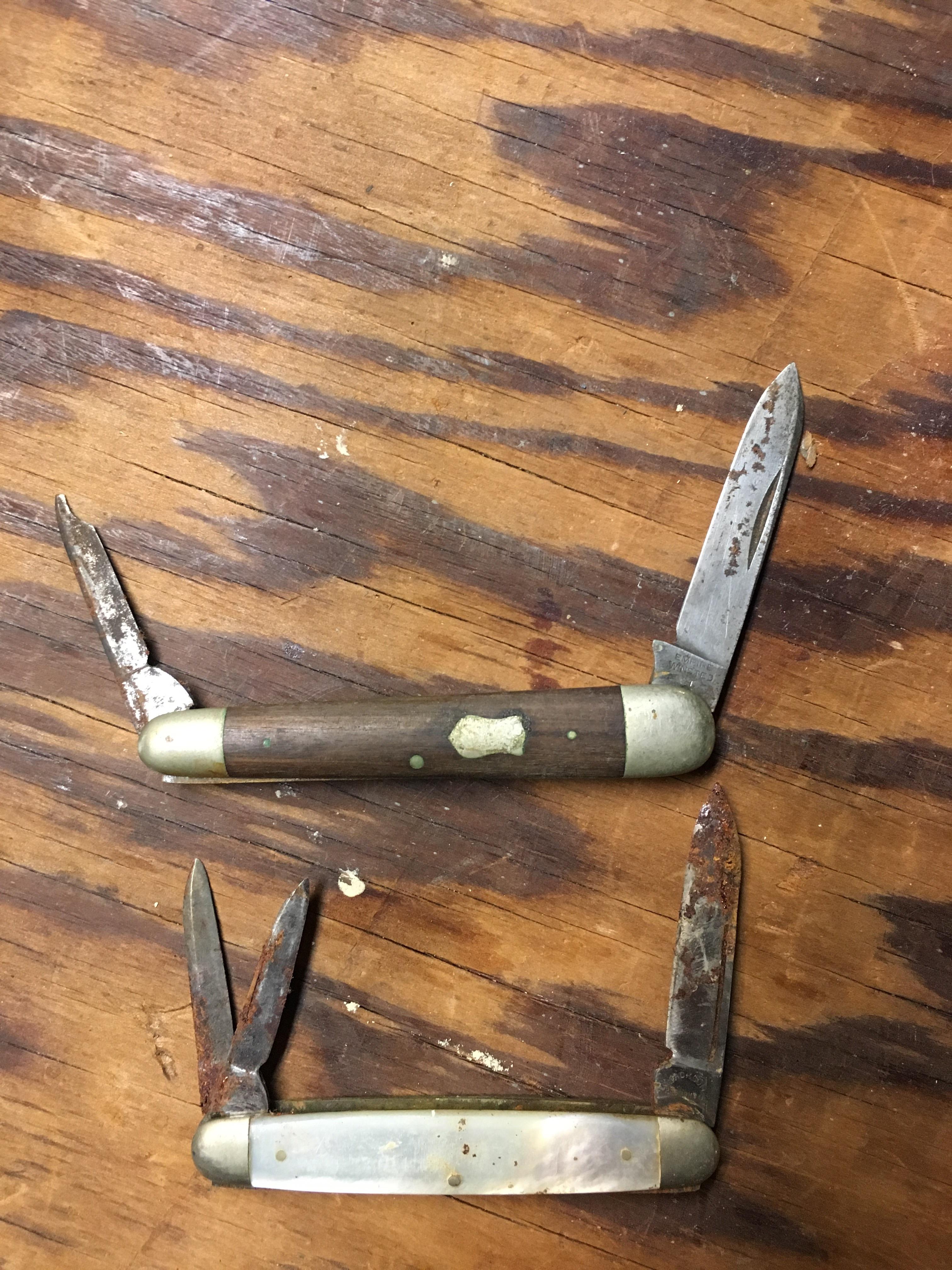 Found my grandfathers pocket knives. Pretty rusted. Any tips on how to