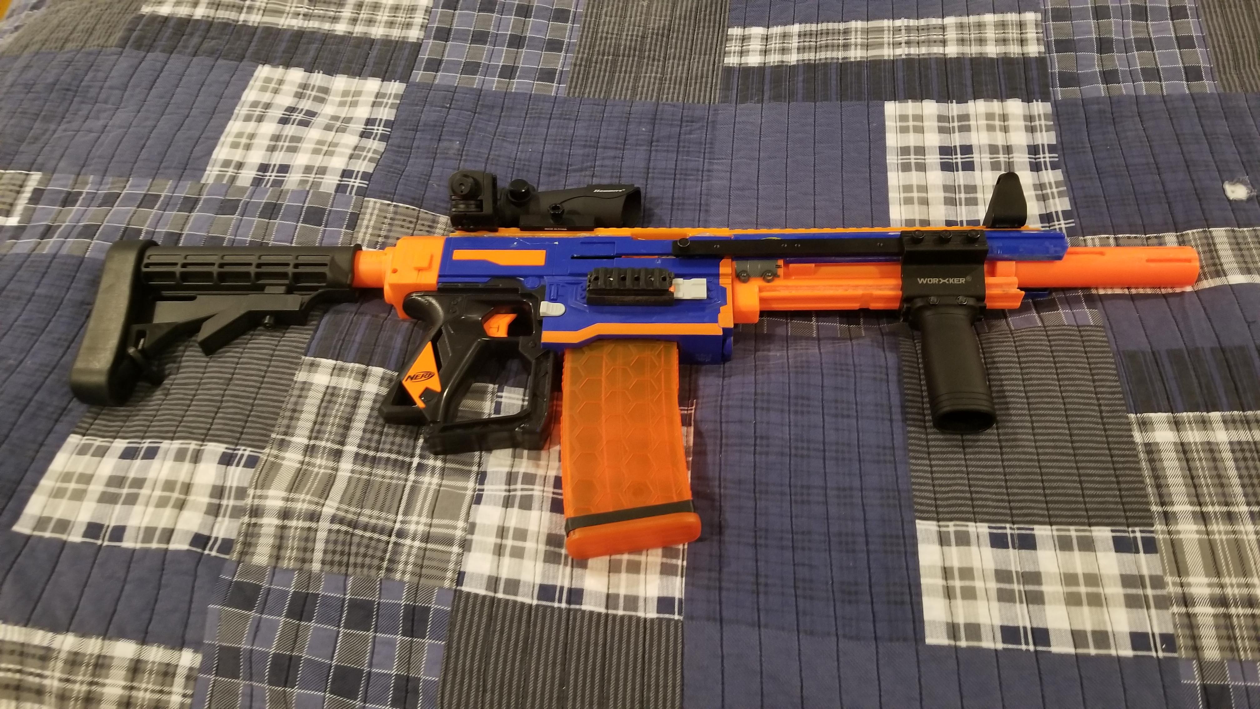 Just finished NERF NSTRIKE ELITE RECON MK2 DMR BUILD A Short Dart