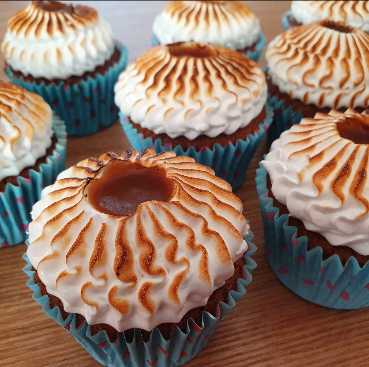[Homemade] Caramel Coffee Cupcakes with Italian Meringue r/food