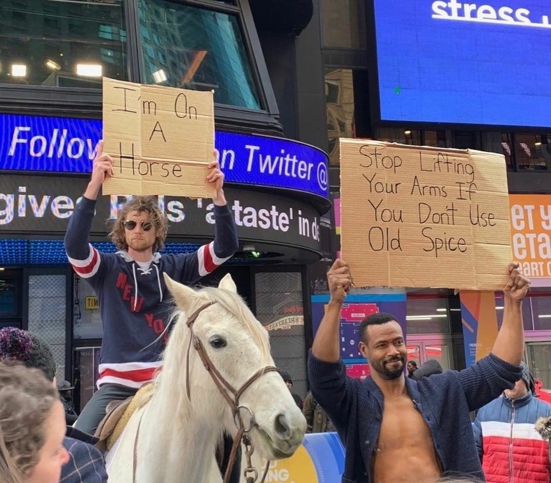 Old Spice Guy On Horse