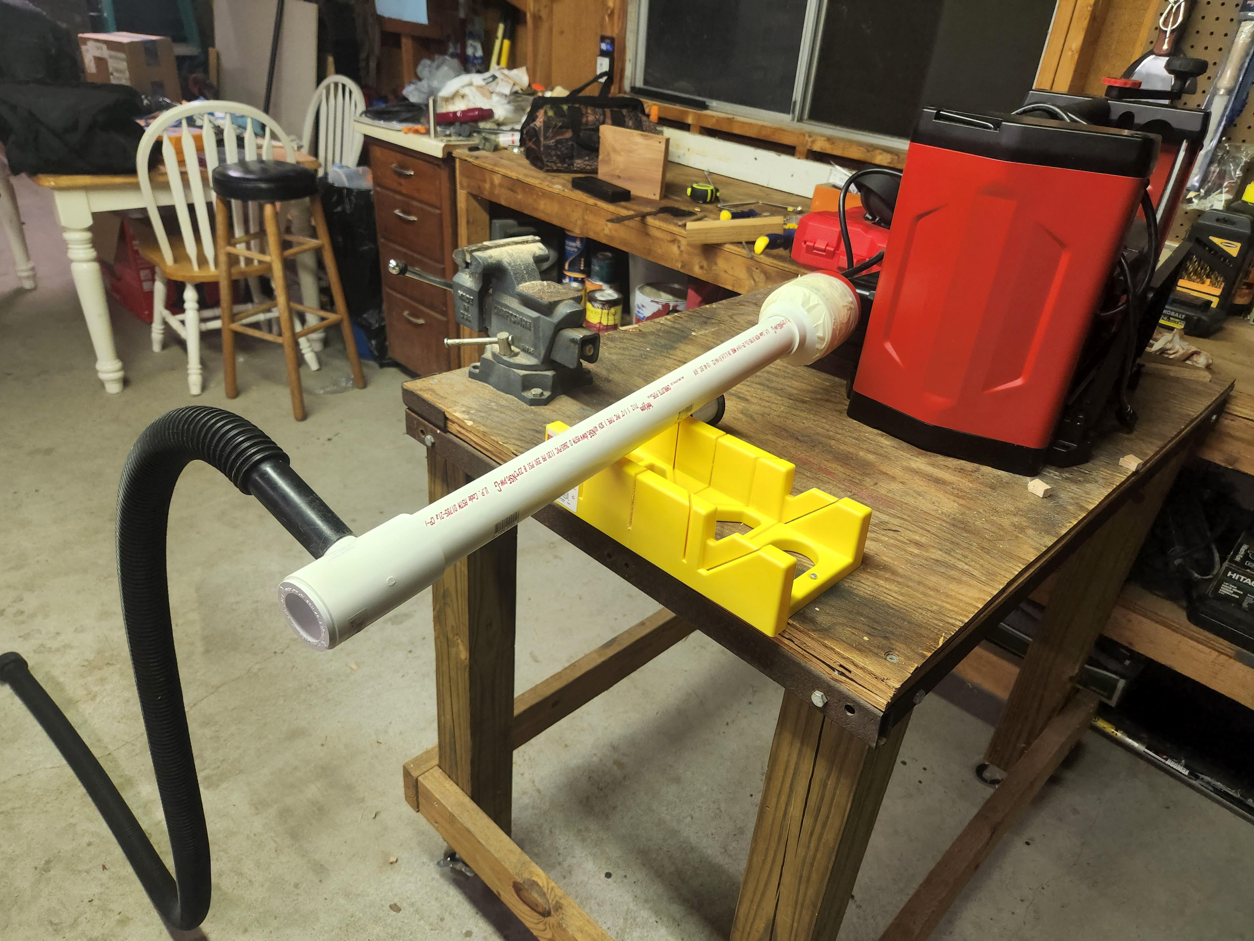 Made a Vacuum extender for my planer for easier cleanup. I'll test it