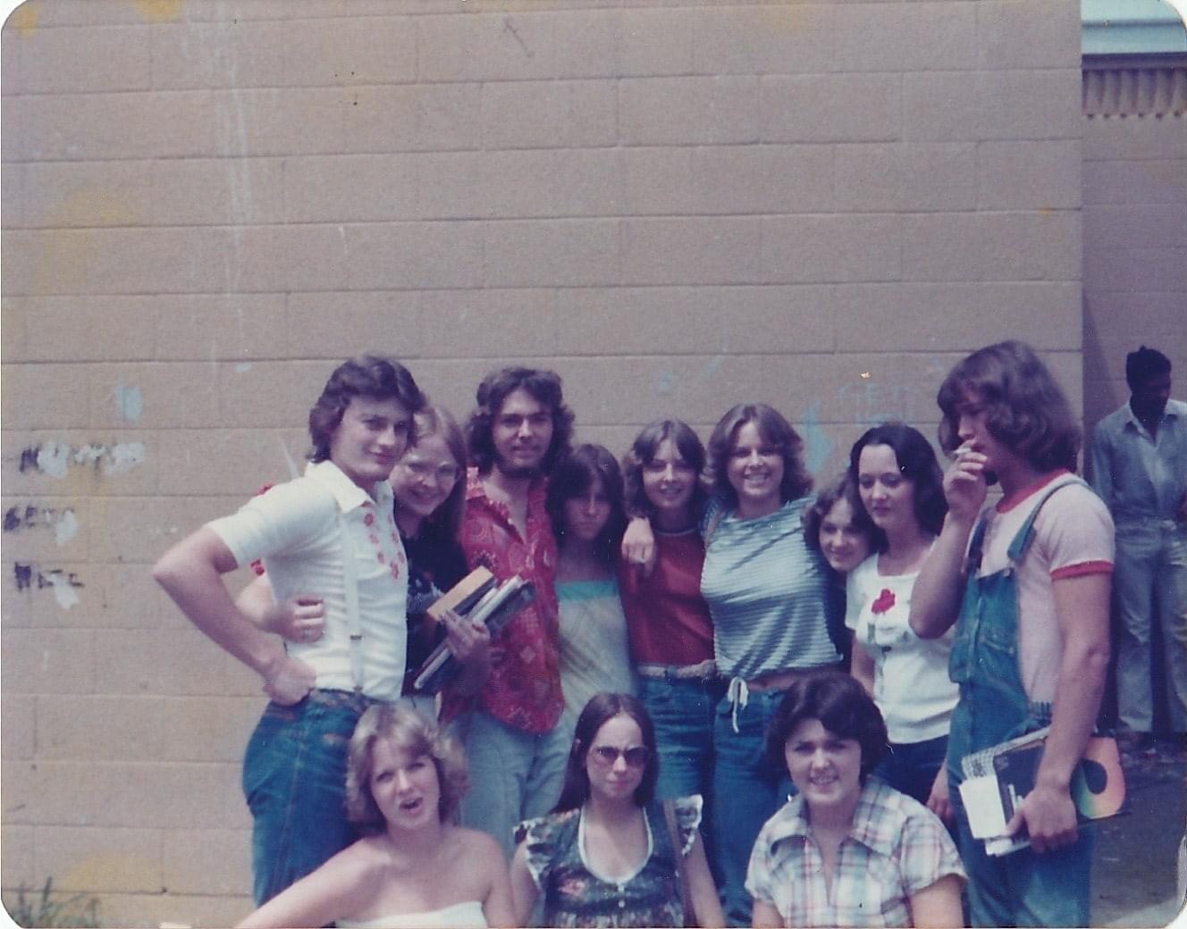 Smoking area of Hart County High School in Munfordville KY (1977) r