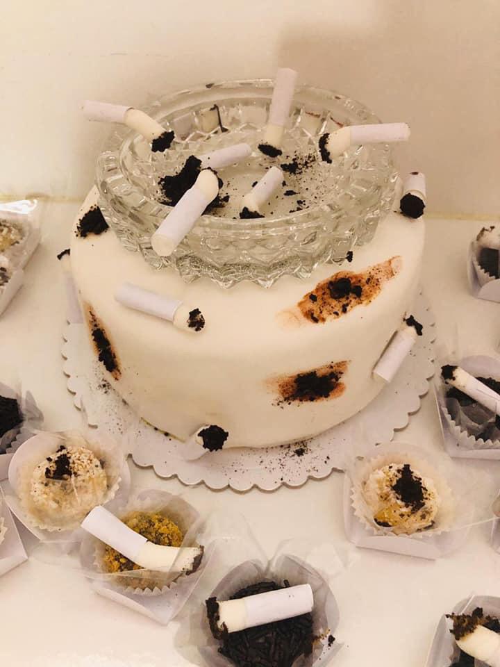 Cigarette butt and ashtray cake decoration r/ATBGE