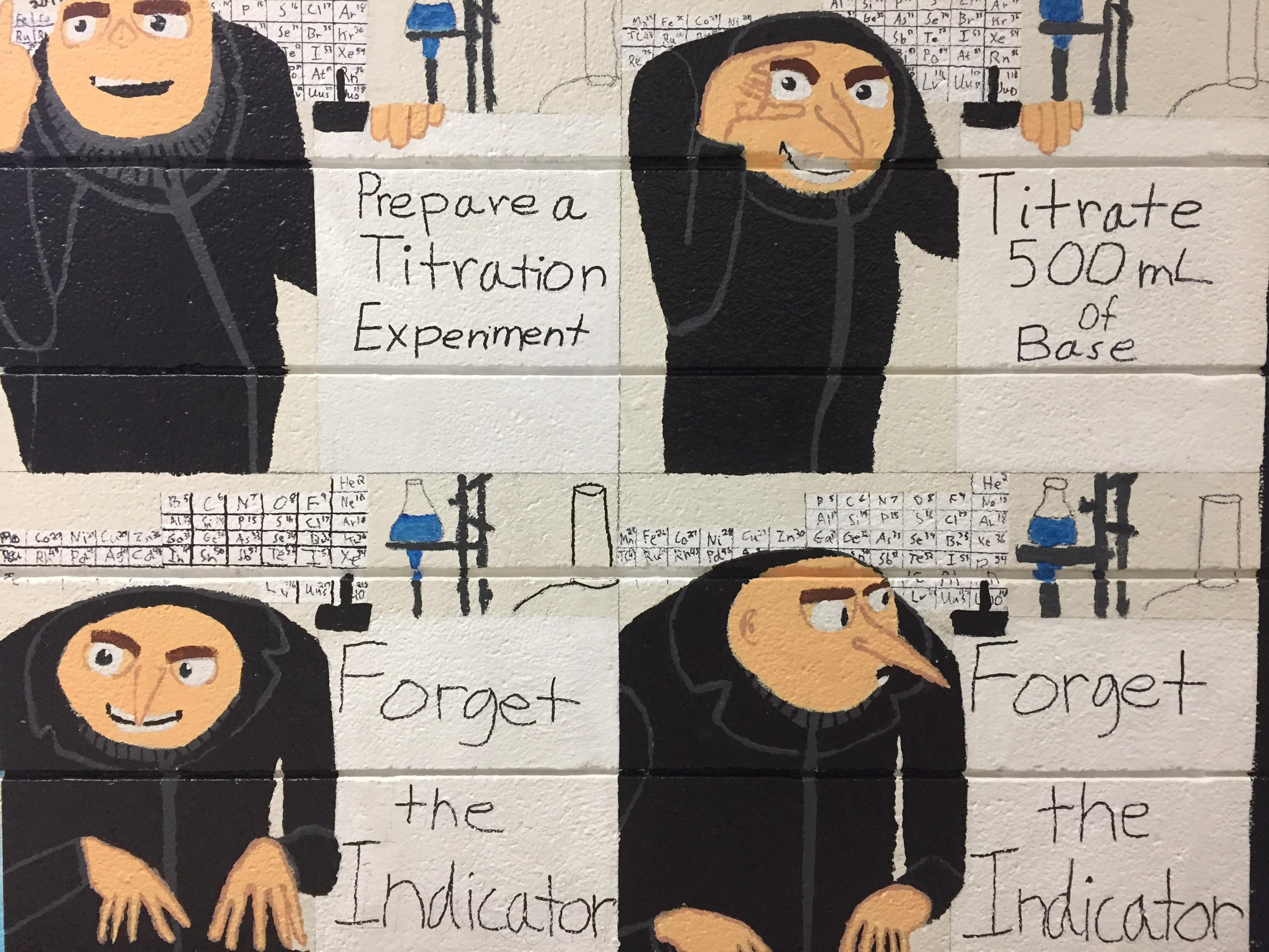 Mural meme at my school r/chemistry