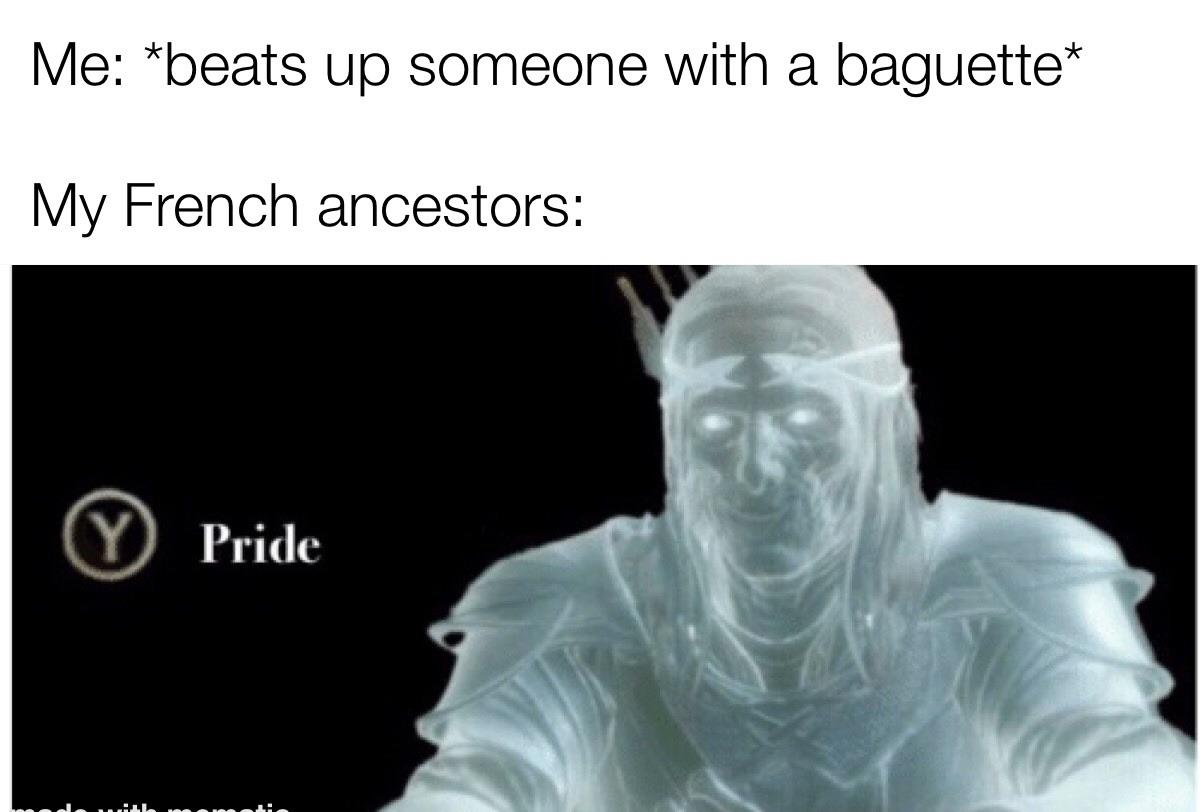 A baguette is the strongest weapon r/memes