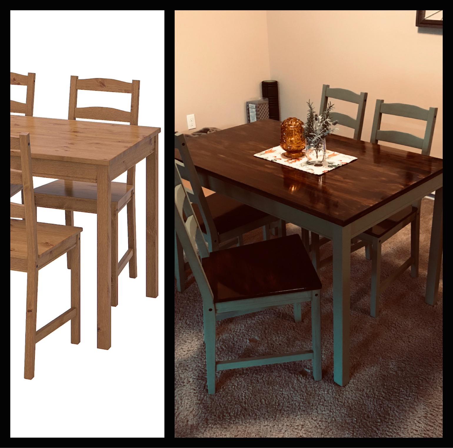More of a facelift than a hack. JOKKMOKK Dining set. Paint is DecoArt