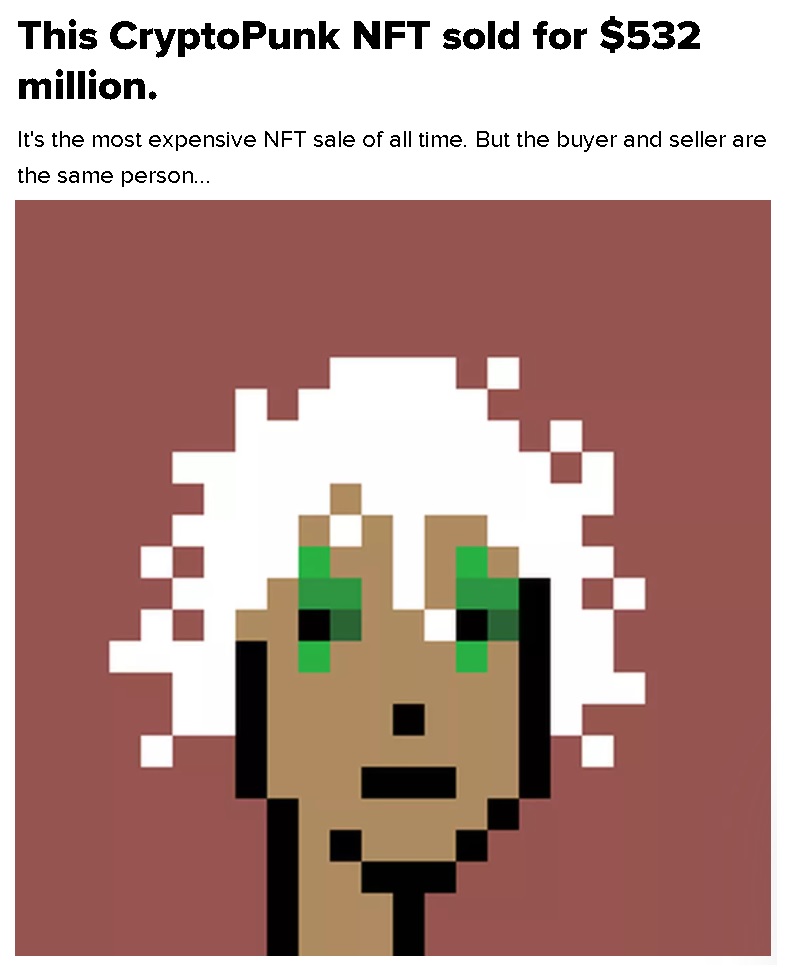 The most expensive NFT sale of all time. r/facepalm