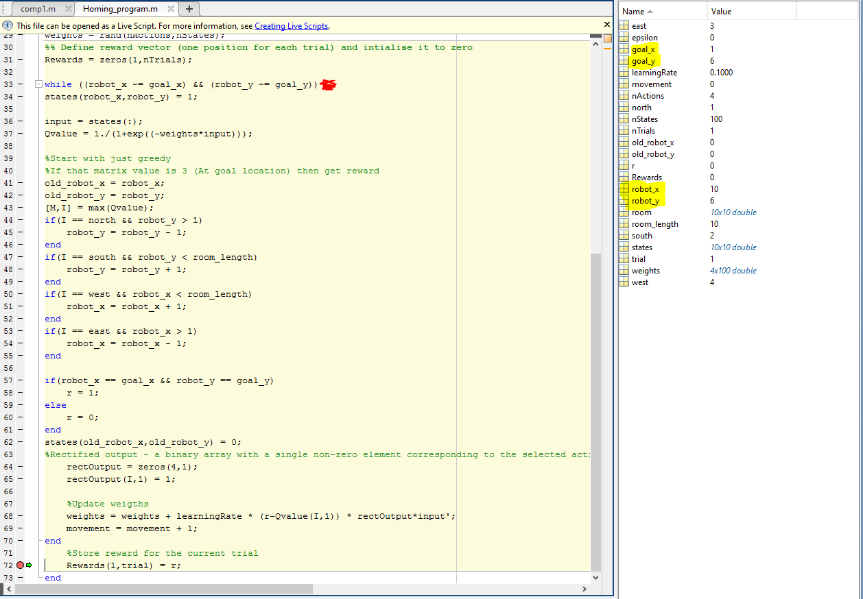 [Homework]Why is this while loop terminating when it shouldn't? matlab