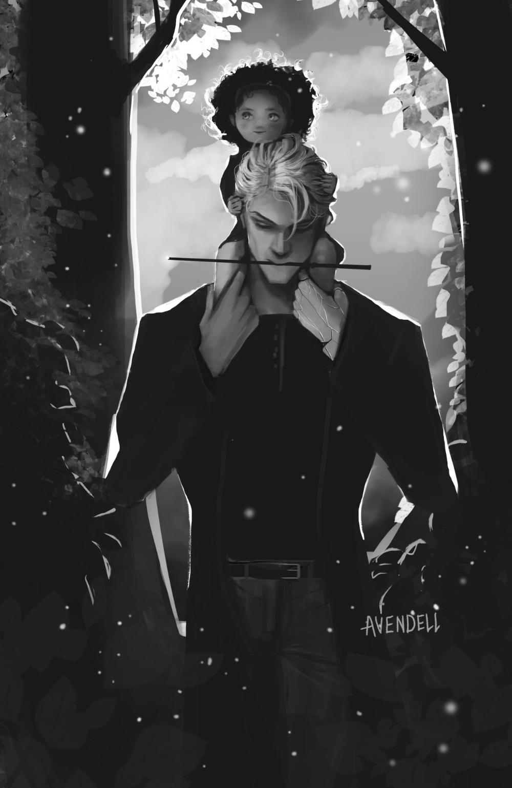 Daddy Draco breaking my heart🖤 Artwork Avendell [Illustration made for