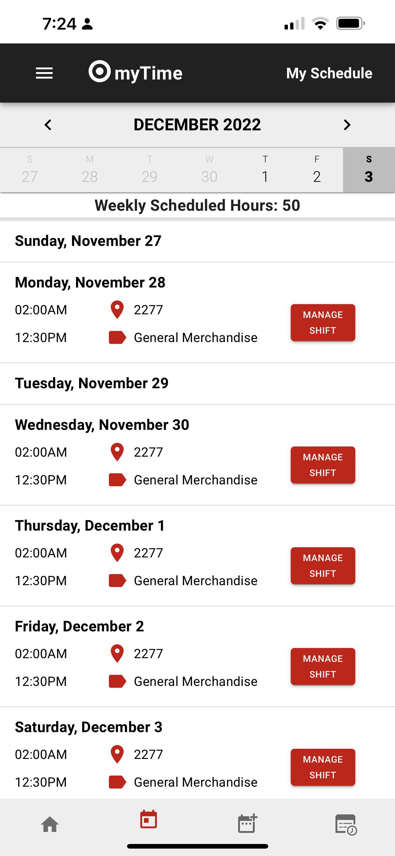 Schedule r/Target