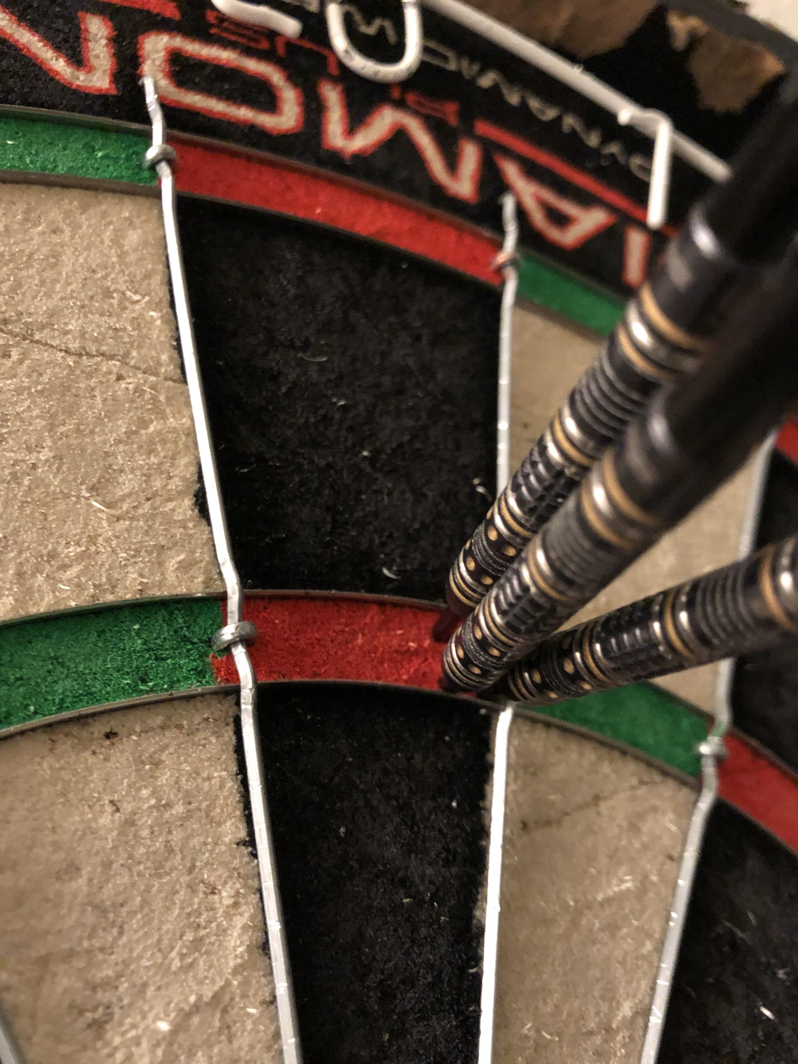 After playing for about a year, I finally hit the big 180 r/Darts