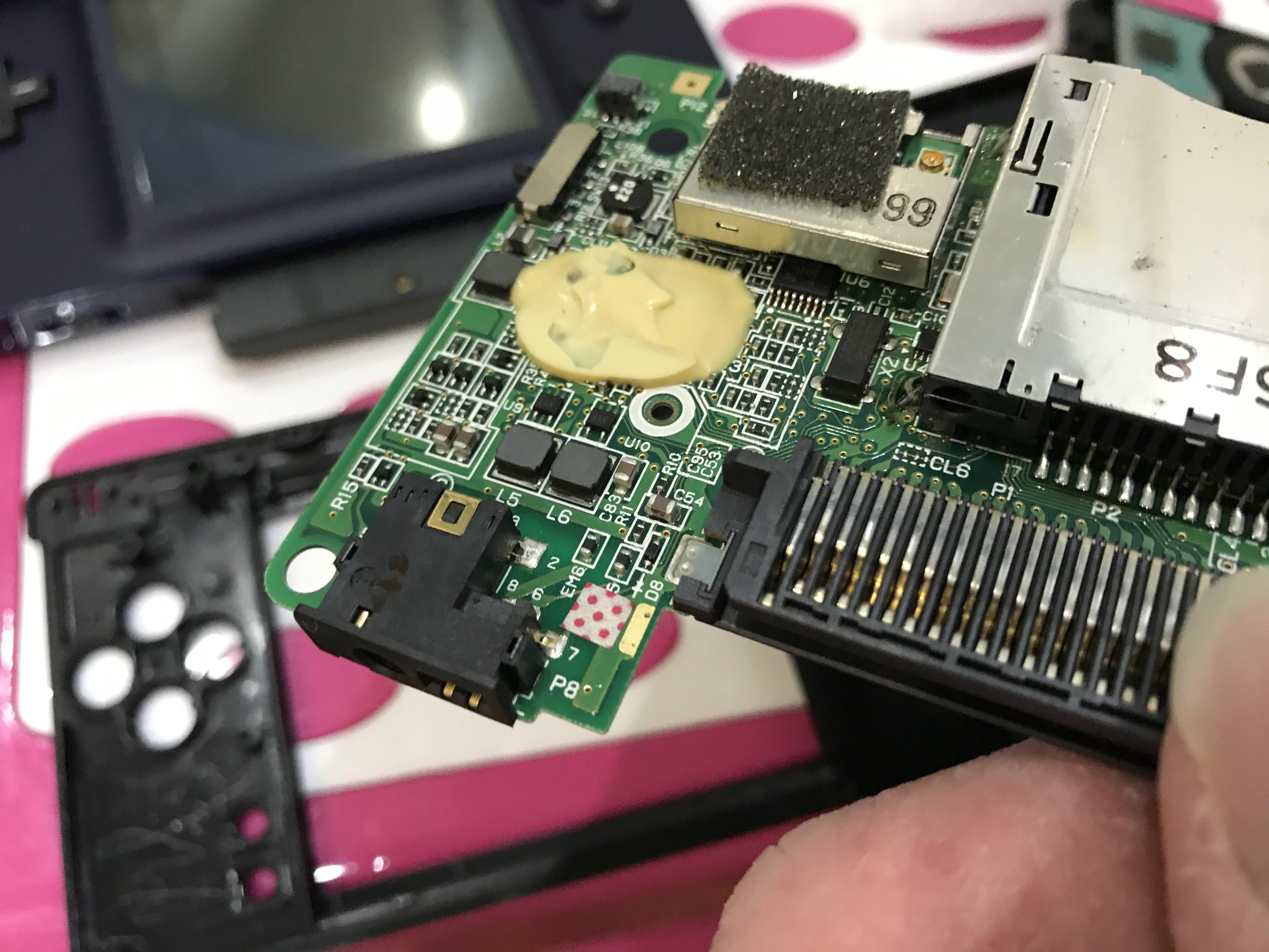 Does anyone know what the white tape with pink spots is on a DS lite