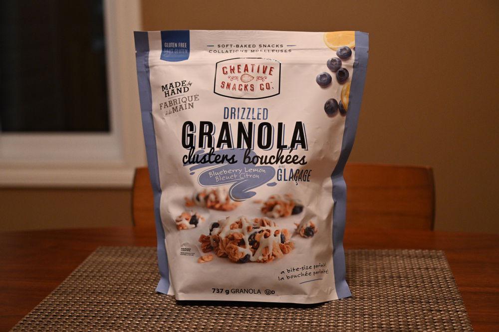 Costco GF lemon and blueberry drizzled Granola Clusters. Highly these from Costco