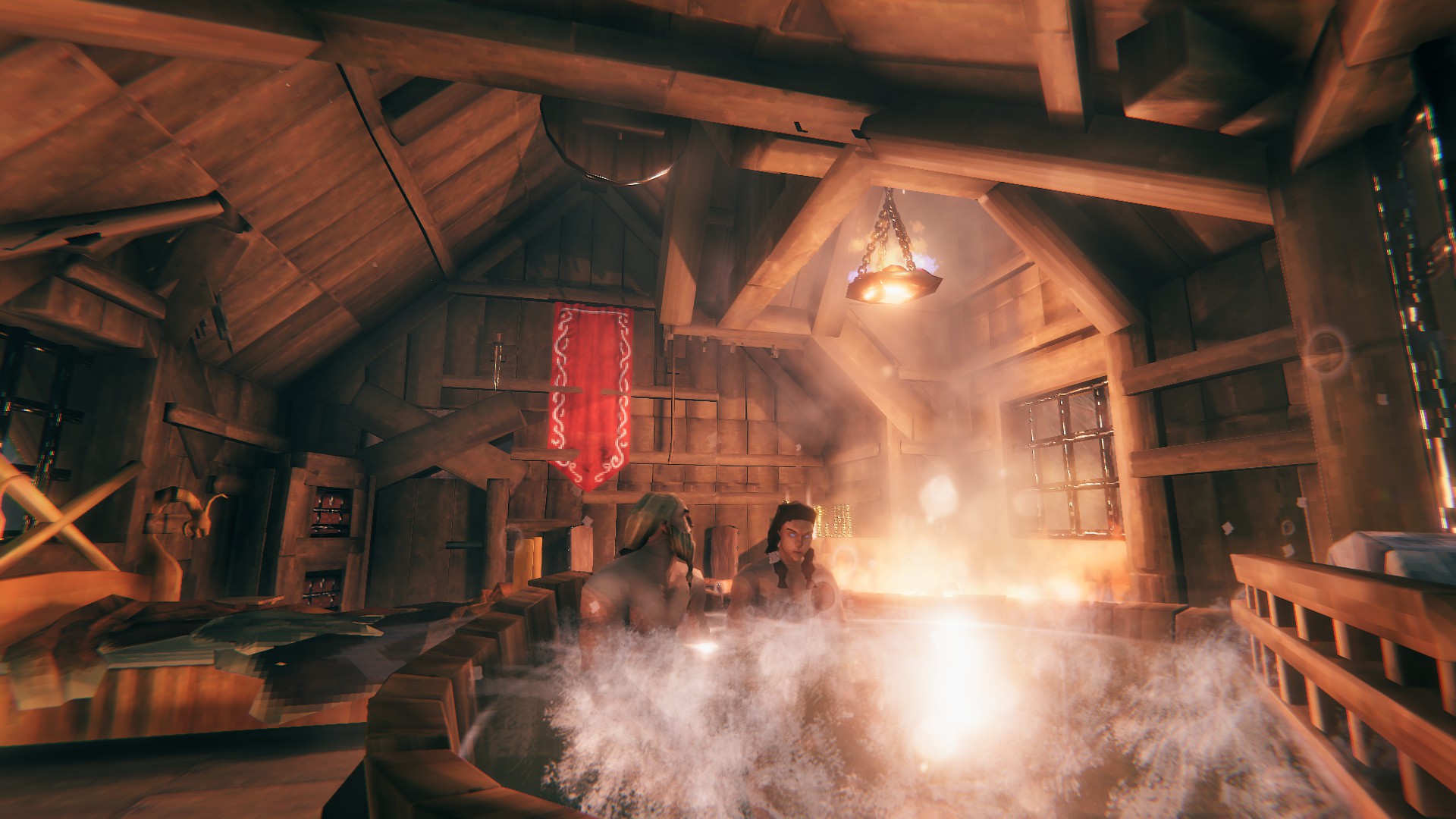 After a long adventure, there is nothing like sharing a soak in the hot