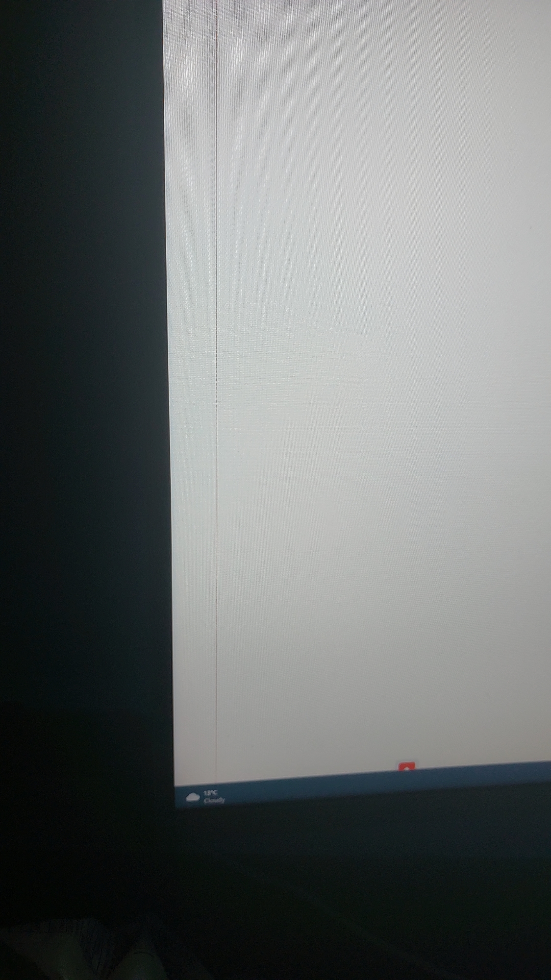 why does my monitor suddenly have a red line down the left side? r