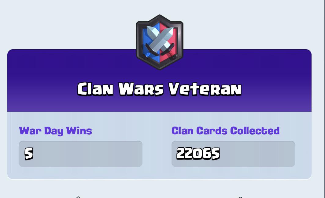 What’s the point of this stat from old clan wars? Why no stat for boat