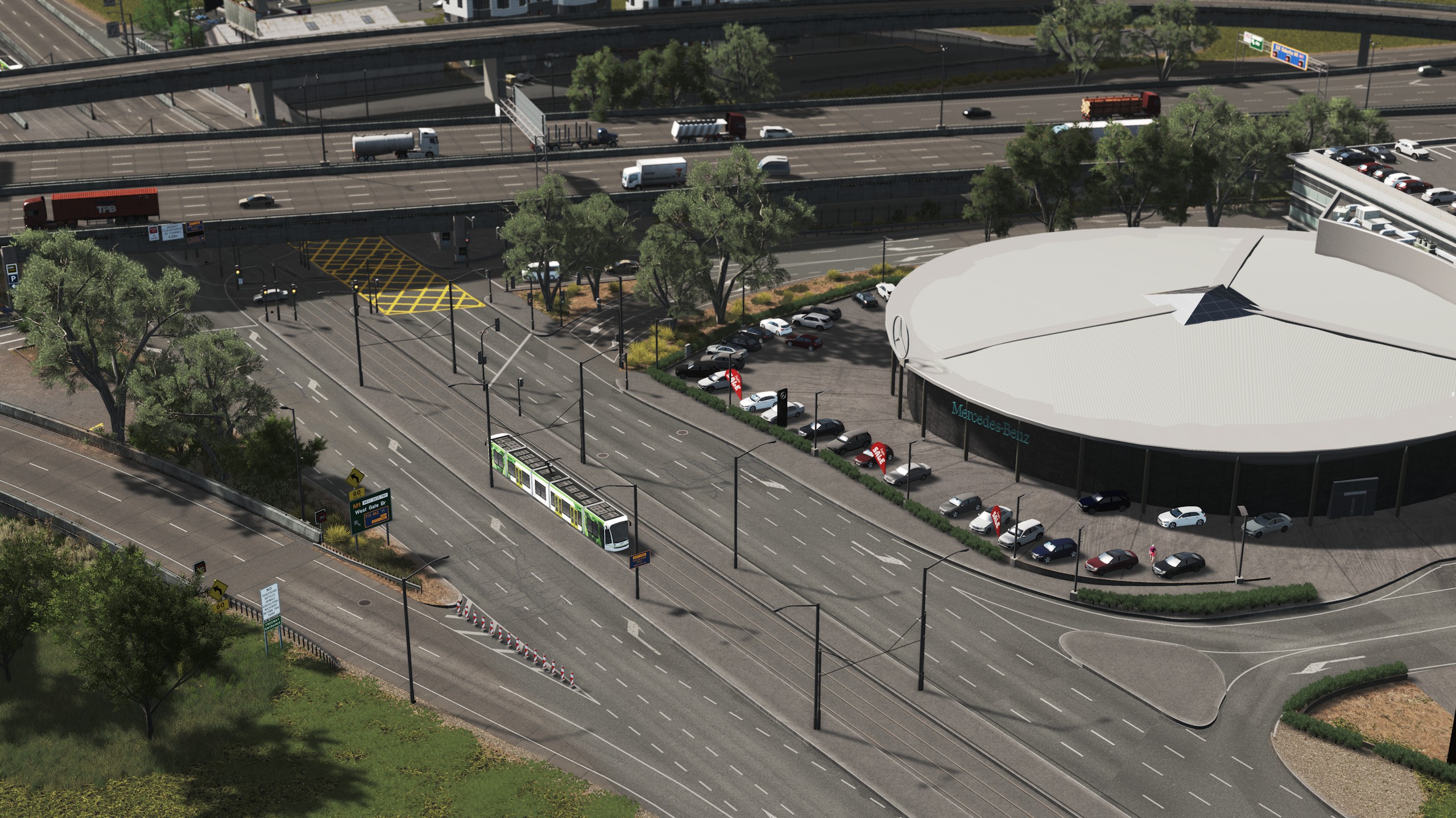 MercedesBenz dealership, Kings Way in South Melbourne r/CitiesSkylines