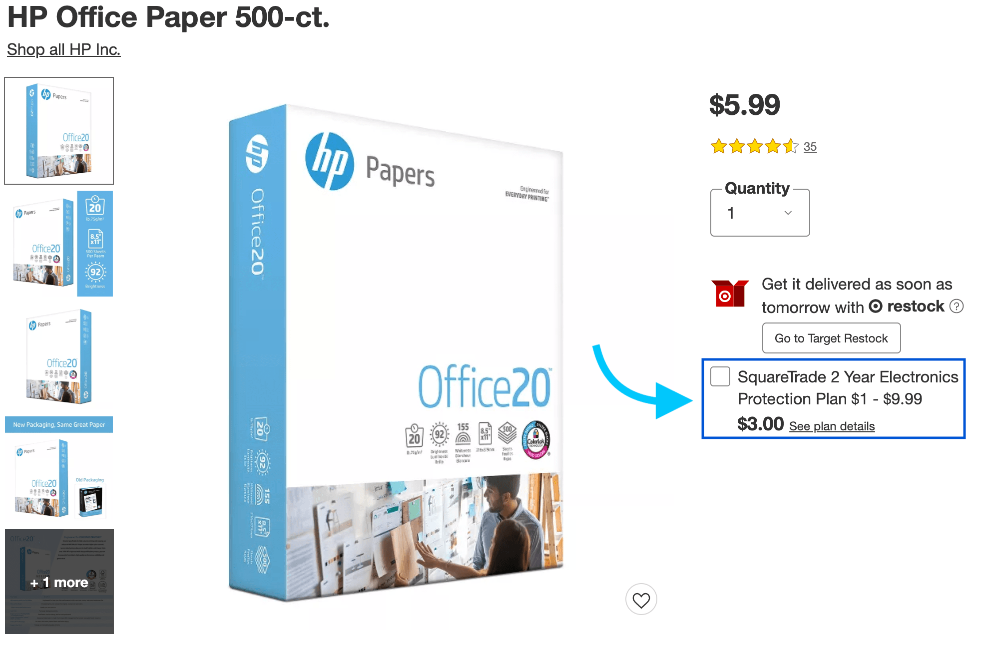 Why the hell do we offer SquareTrade on printer paper? r/Target