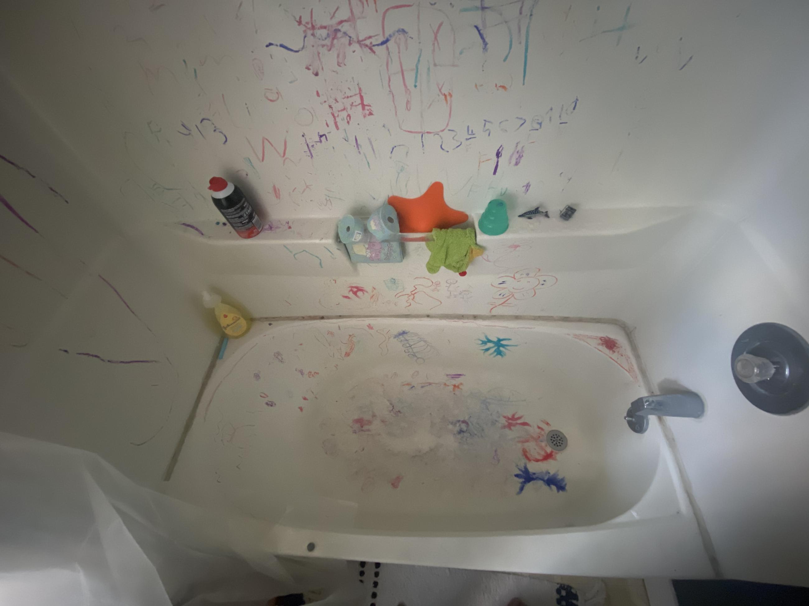 Would any one have any tips on how to clean? It is "bath" crayons r