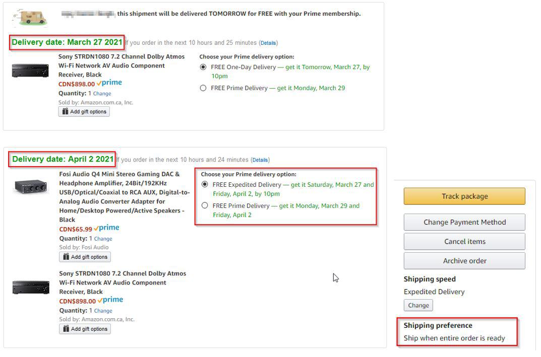 Amazon Canada recently removed the text used to ask customers to select