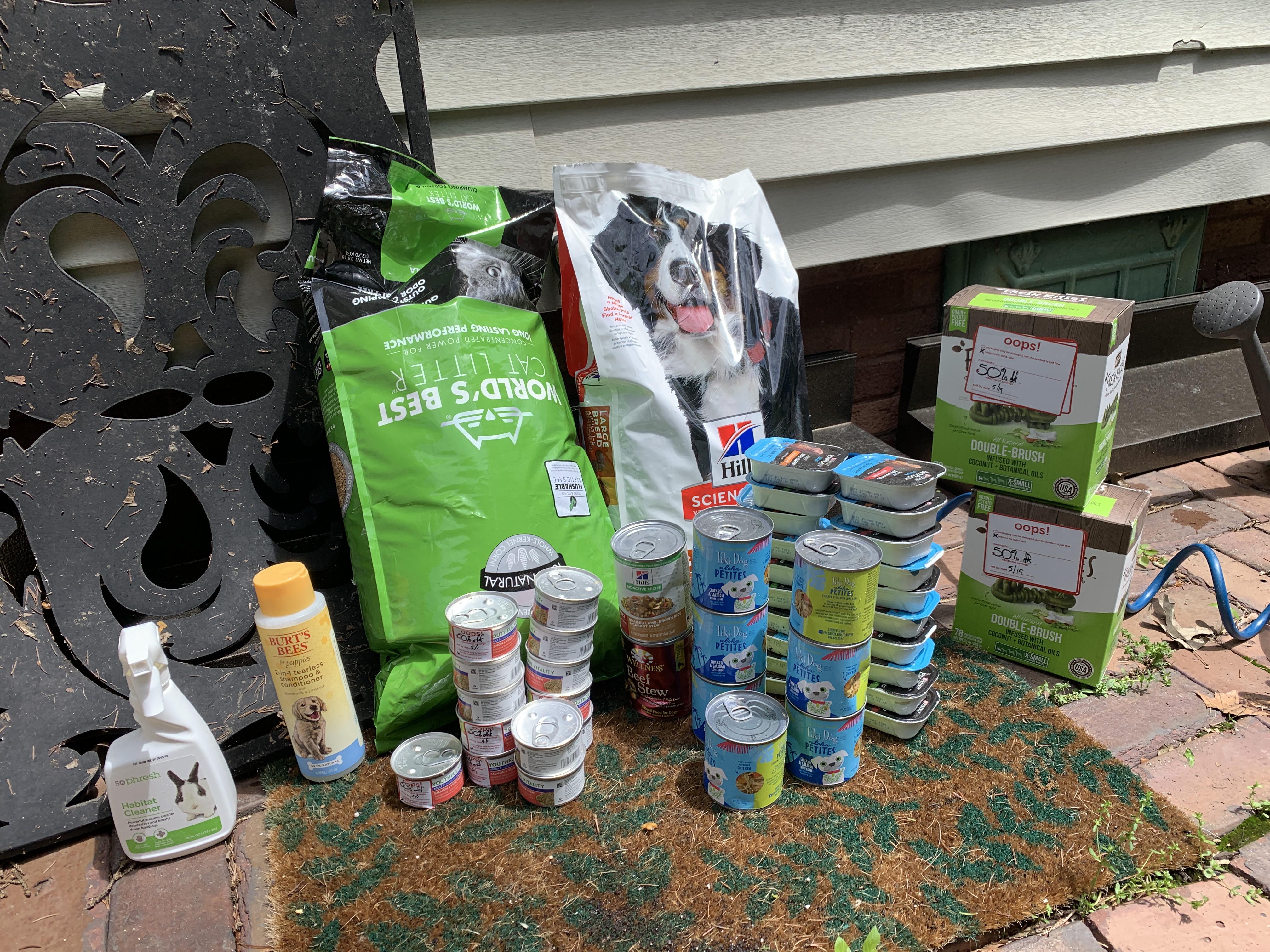 Pet store dumpster dive. I have 3 dogs and a cat, this was