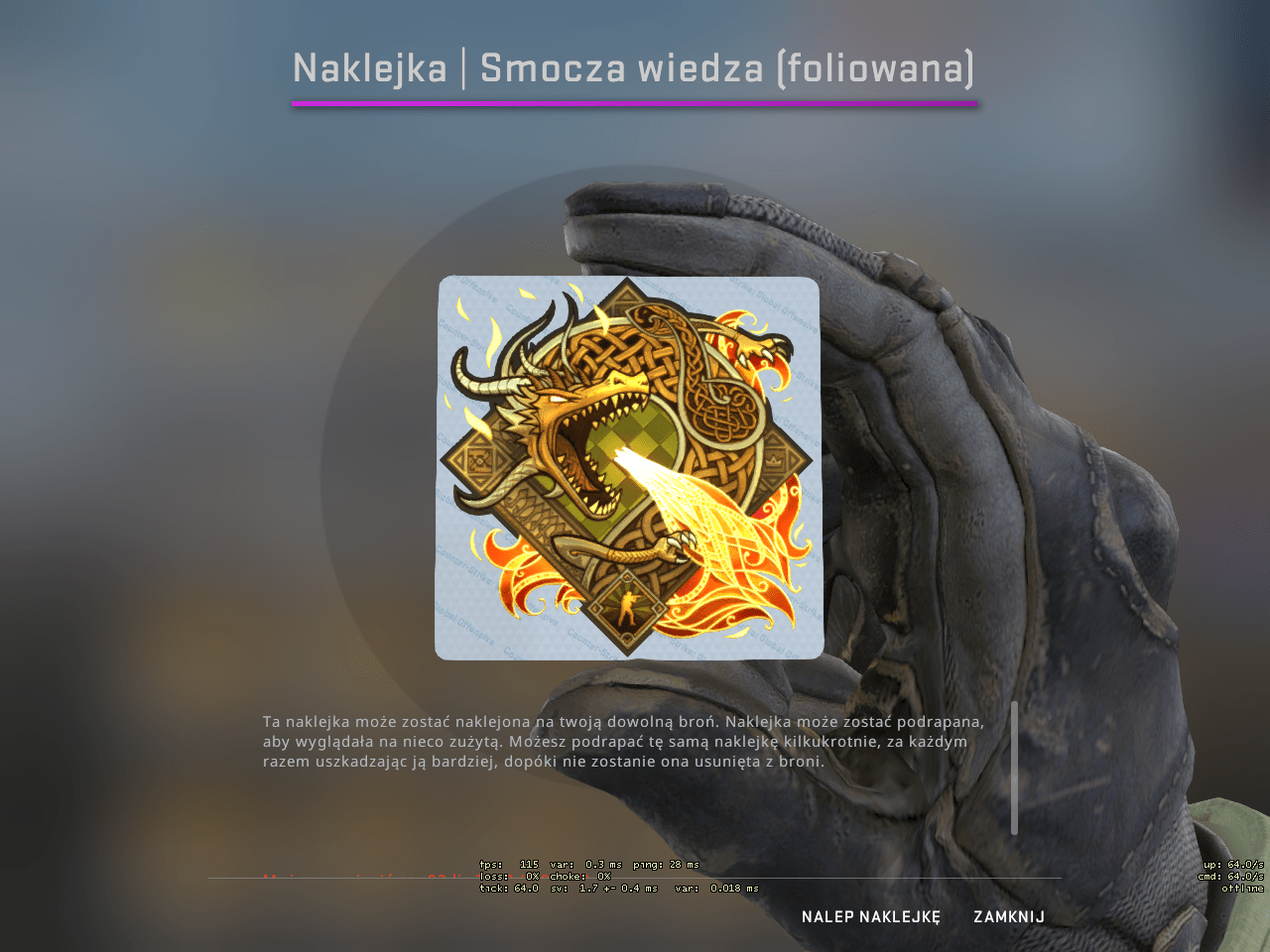 I just opened a dragon lore sticker!!! r/csgo