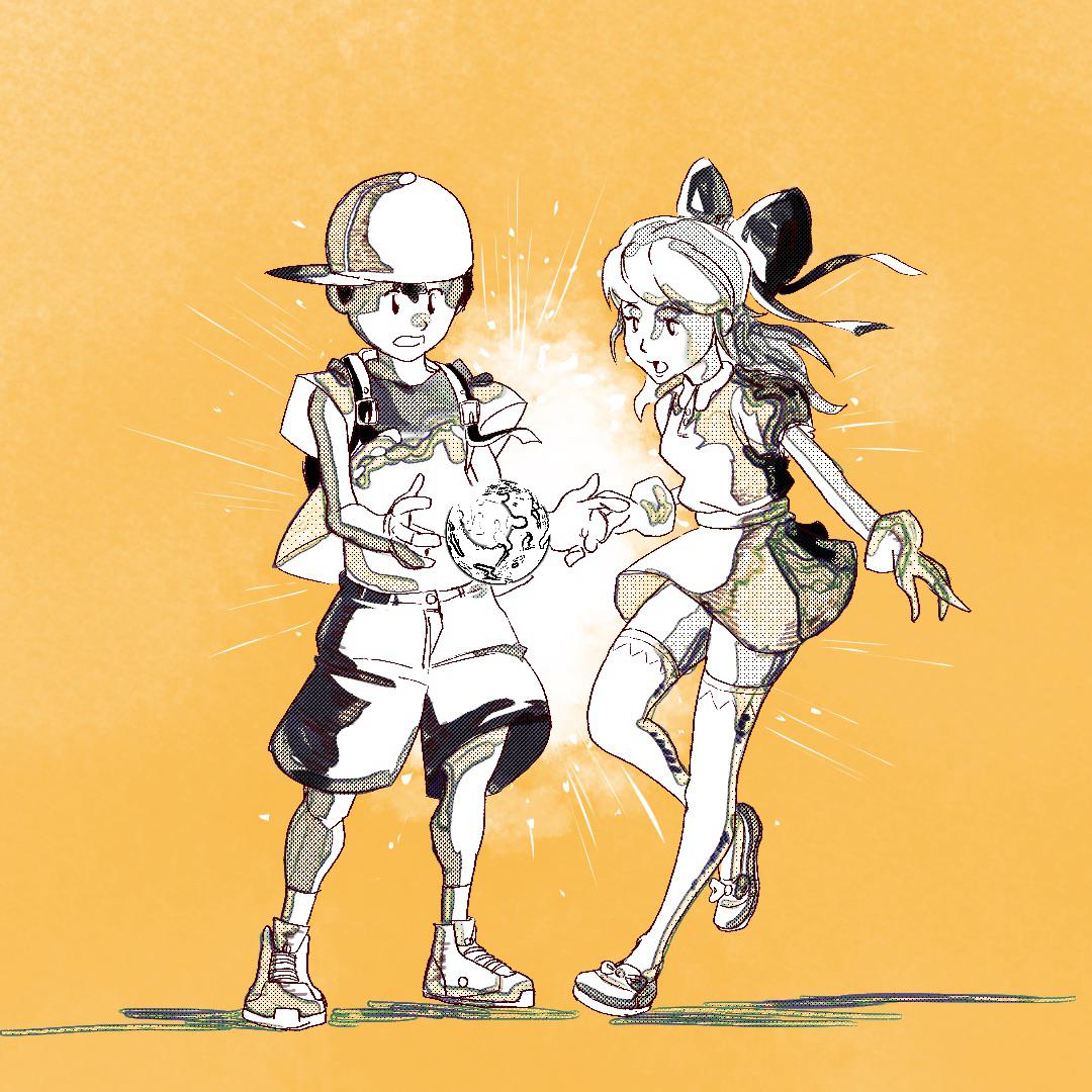 I drew Ness and Paula—Mother 2/Earthbound r/earthbound