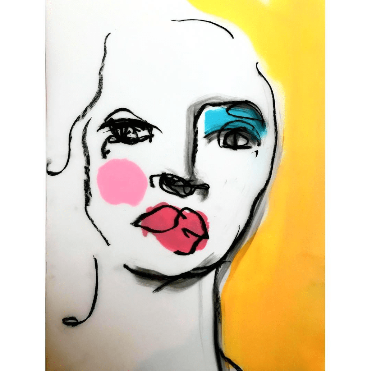 picture me pretty, Jasper York, Mixed media on paper, 2017 r/Art