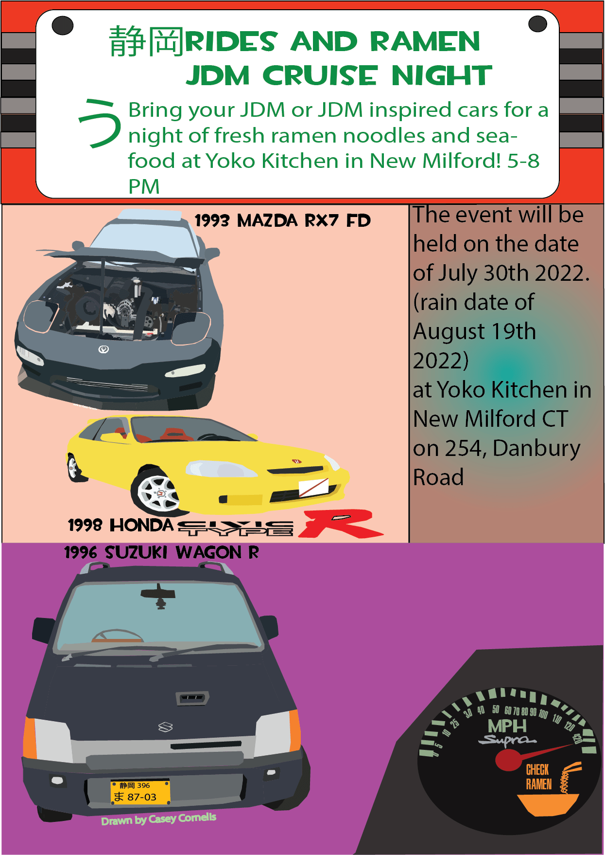greetings r/connecticut. I'm hosting a JDM car show in New Milford on