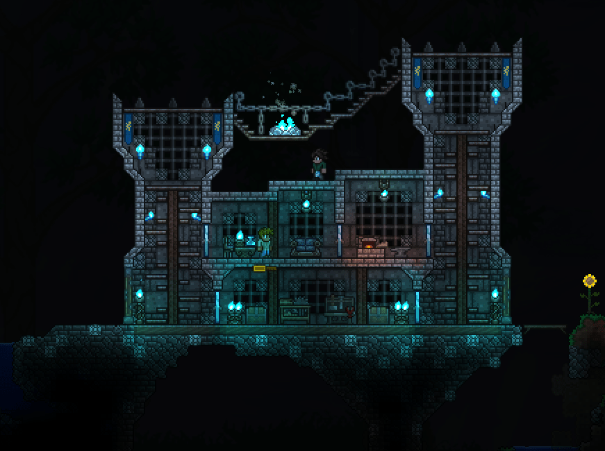 I couldn't sleep last night so here's a castle I built instead r/Terraria
