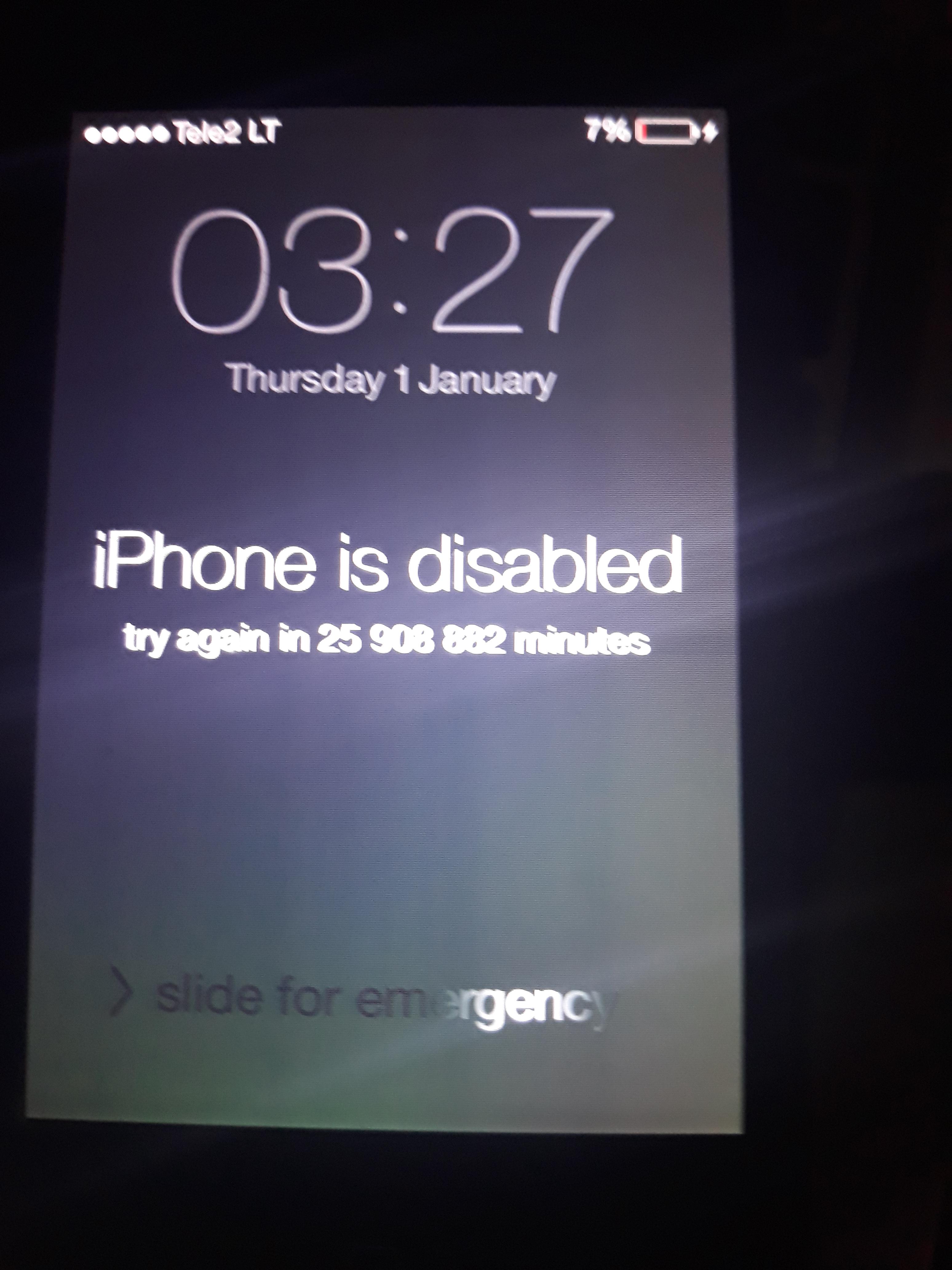 My iphone 4 got disabled for 49 years, any tips how to undisable it