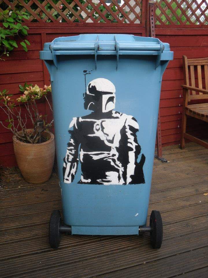 How do I know it's my wheelie bin? Coz my wheelie bin has Boba Fett