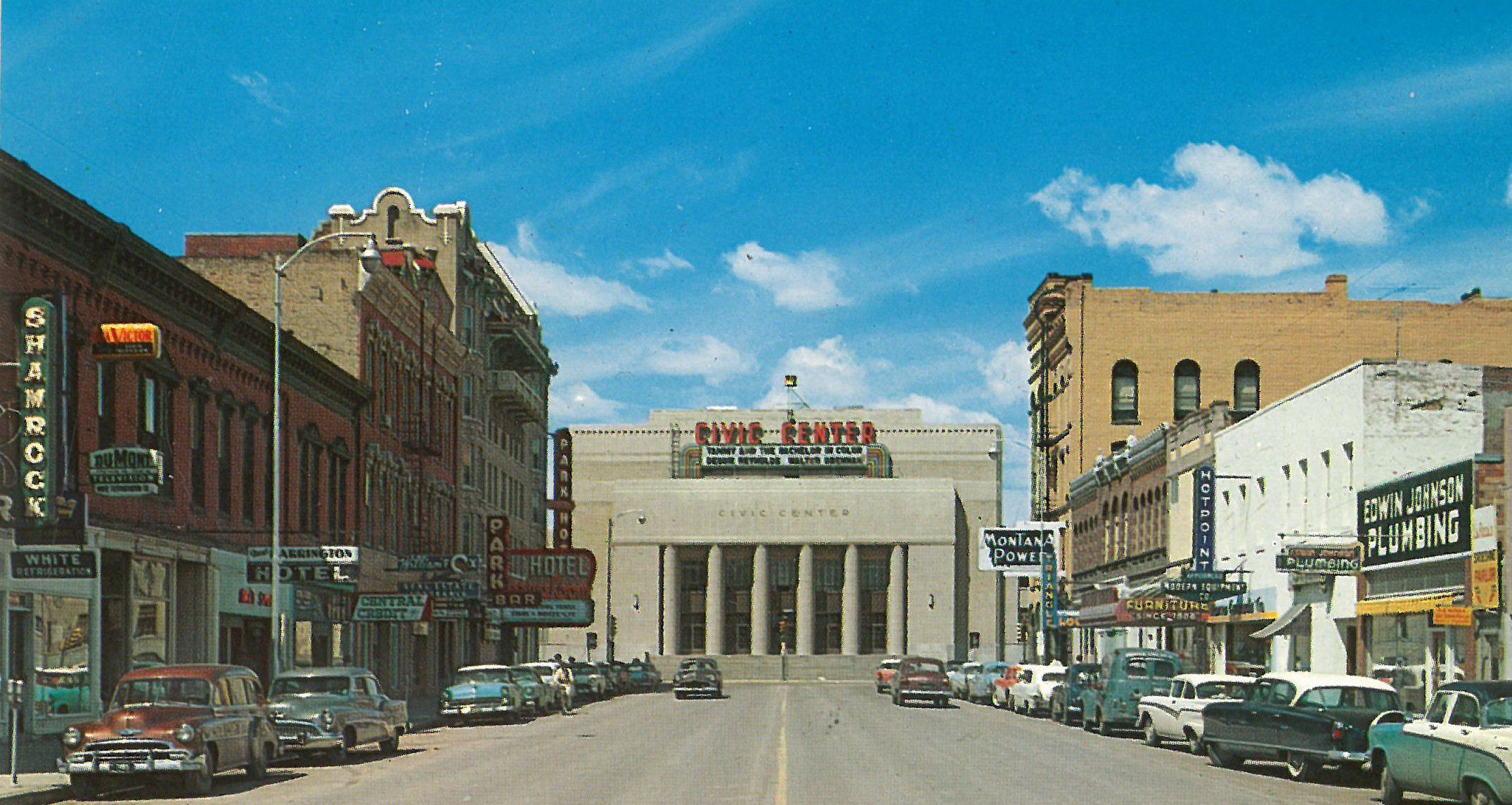 1950s Great Falls, MT. Neat picture I seen online of downtown. r/Montana
